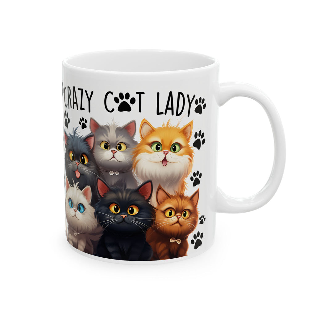 Crazy Cat Lady Cute Kittens Mug | Ceramic Coffee Tea Cup