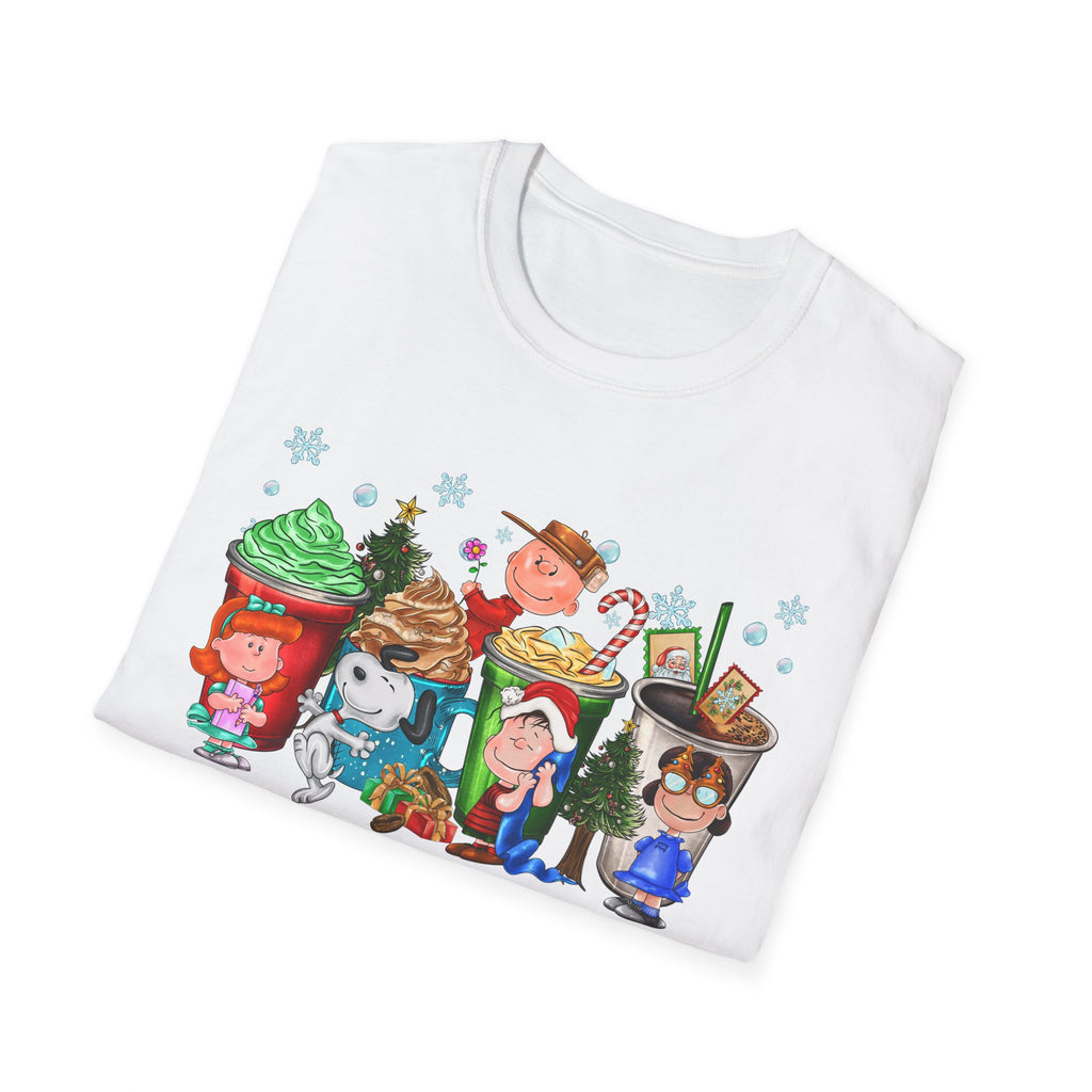 Holiday Cartoon Characters T-Shirt | Christmas Kids Crew Illustration