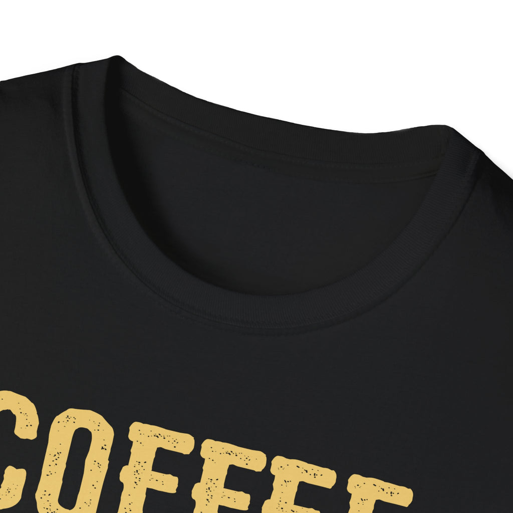Coffee Because Murder Is Wrong T-Shirt | Black Cat Coffee Tee