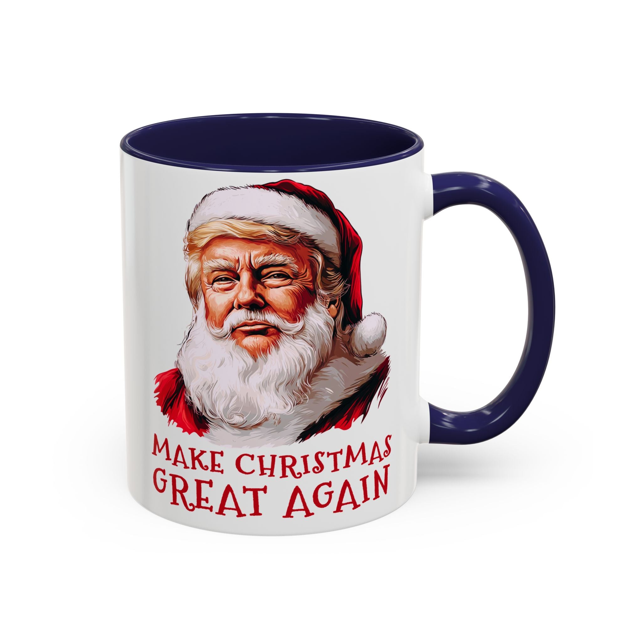 Santa Claus Trump Portrait Mug | Make Christmas Great Again, Holiday Coffee Mug