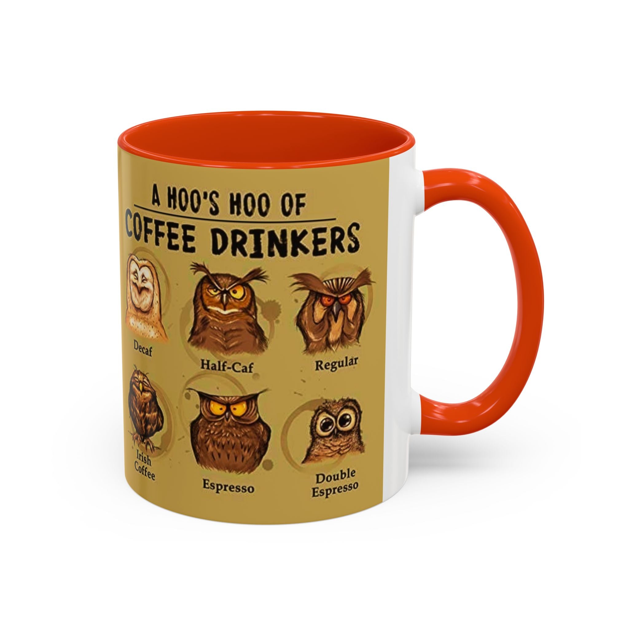 Coffee Owl Mug — "A Hoo's Hoo of Coffee Drinkers" 11oz/15oz