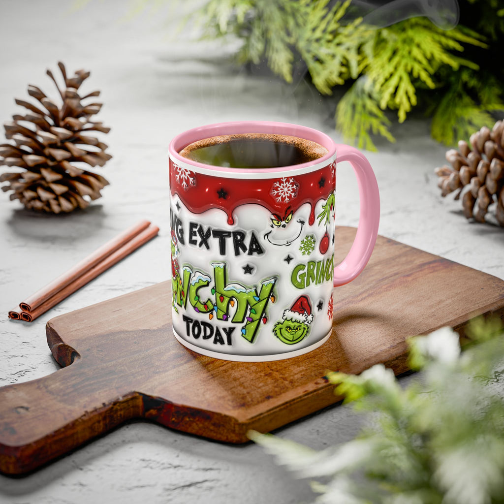 Grinch Holiday Mug - Feeling Extra Grinchy Today! Christmas Gift, Funny Coffee Cup, Holiday Decor, Winter Warmth
