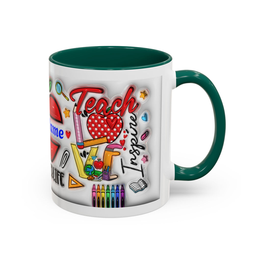 Personalized Teacher Mugs | Colorful 11oz & 15oz Coffee Cups | Fun Gift for Educators | Back to School | Teacher Appreciation