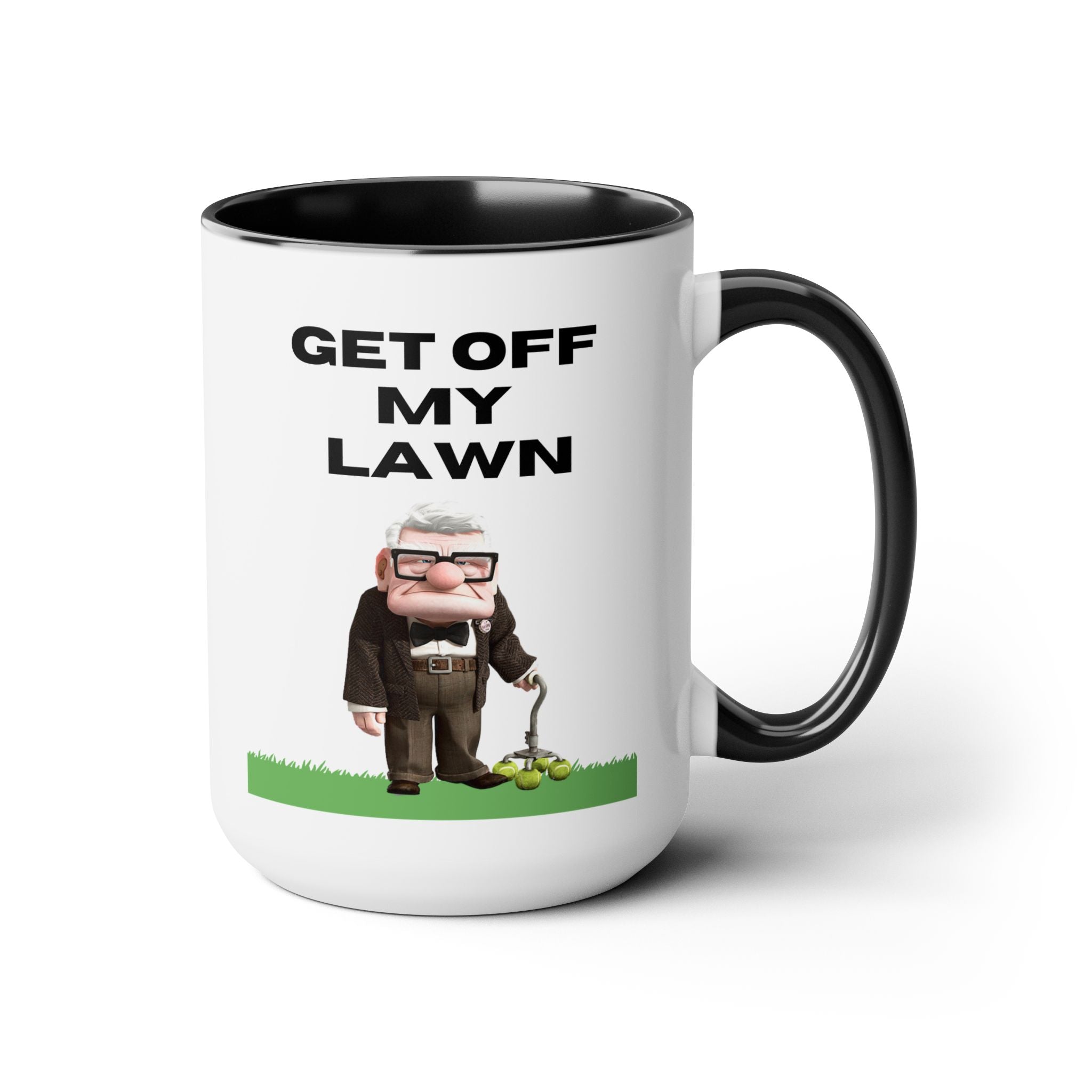 Get Off My Lawn Two-Tone Coffee Mugs, 15oz