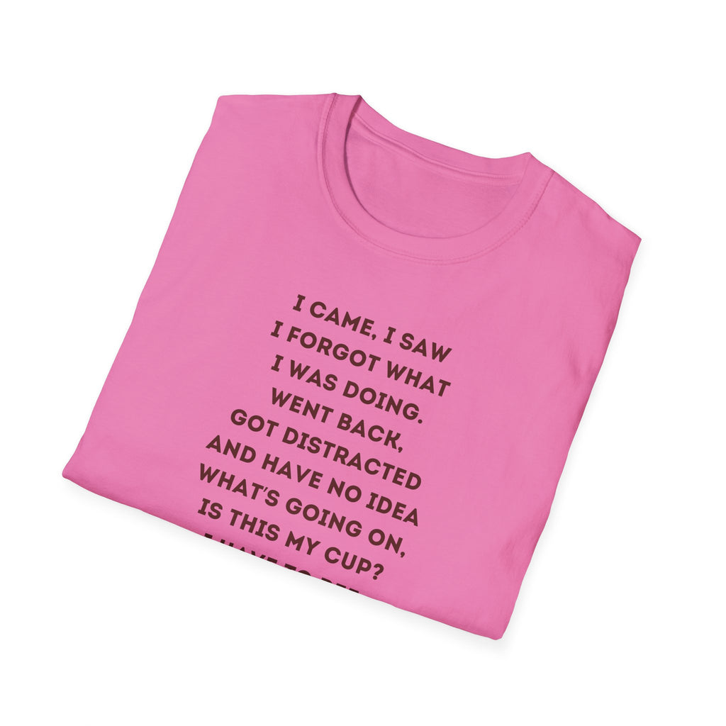 Funny Coffee Memory Poem T-Shirt | Cute Character Holding Coffee