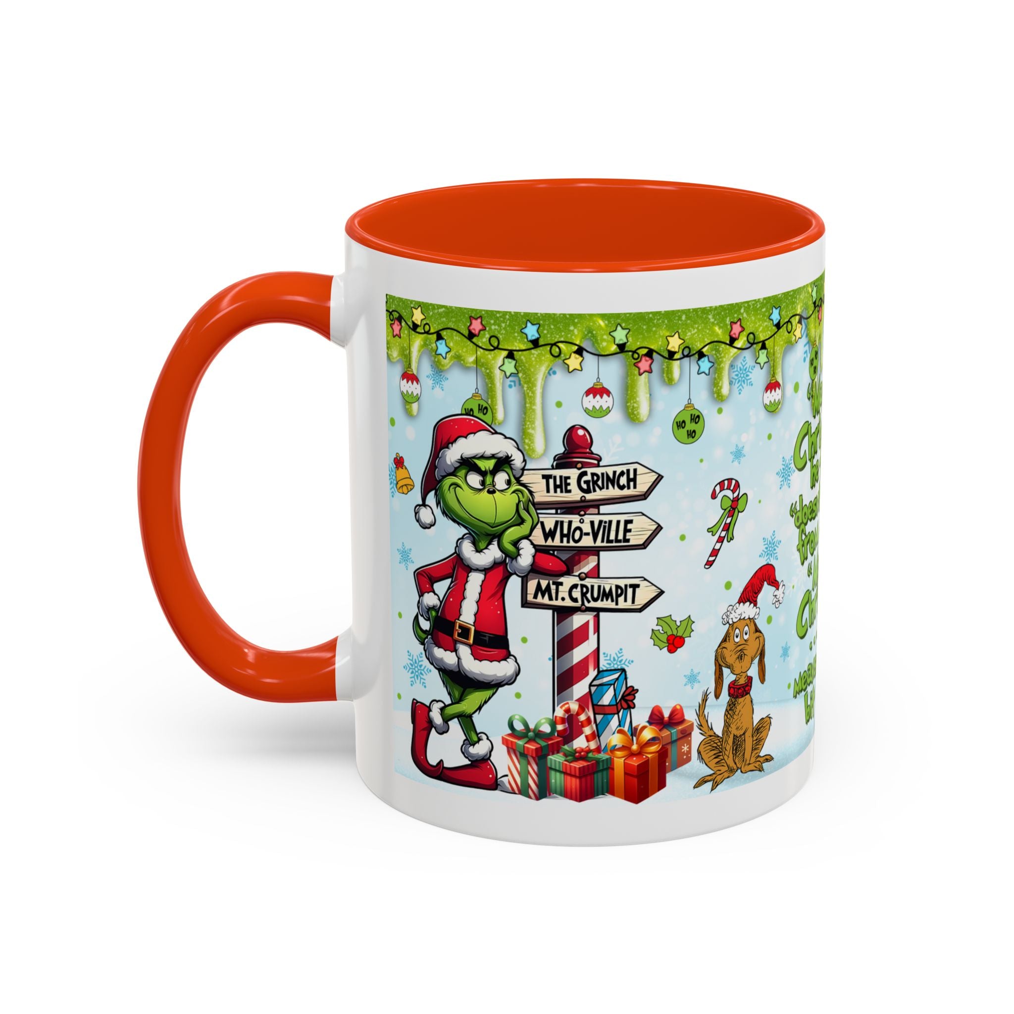 Grinch Christmas Mug | Colorful 11oz 15oz Ceramic Coffee Cup
