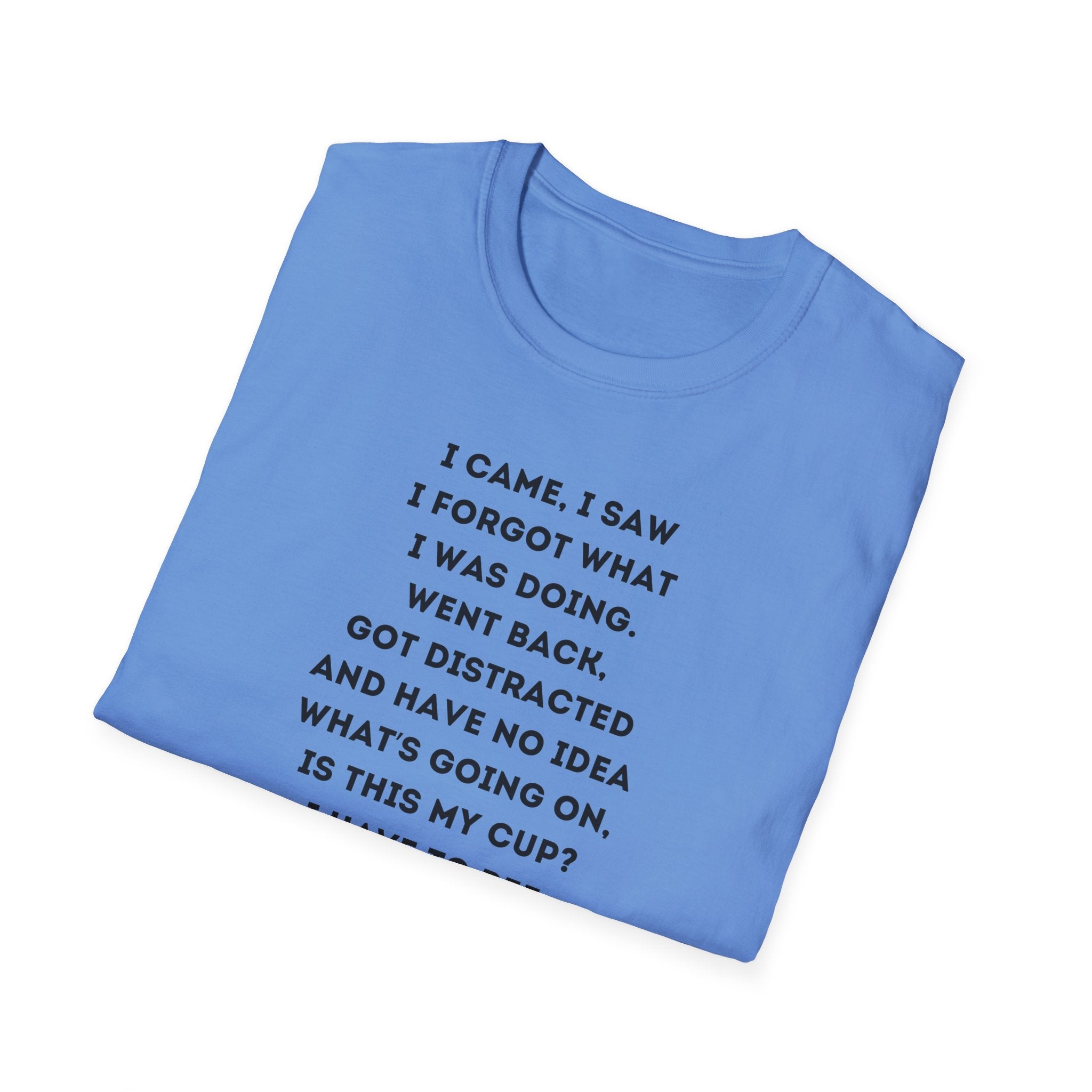 Forgetful Mini Character I Have To Pee T-Shirt | Funny Quote Tee