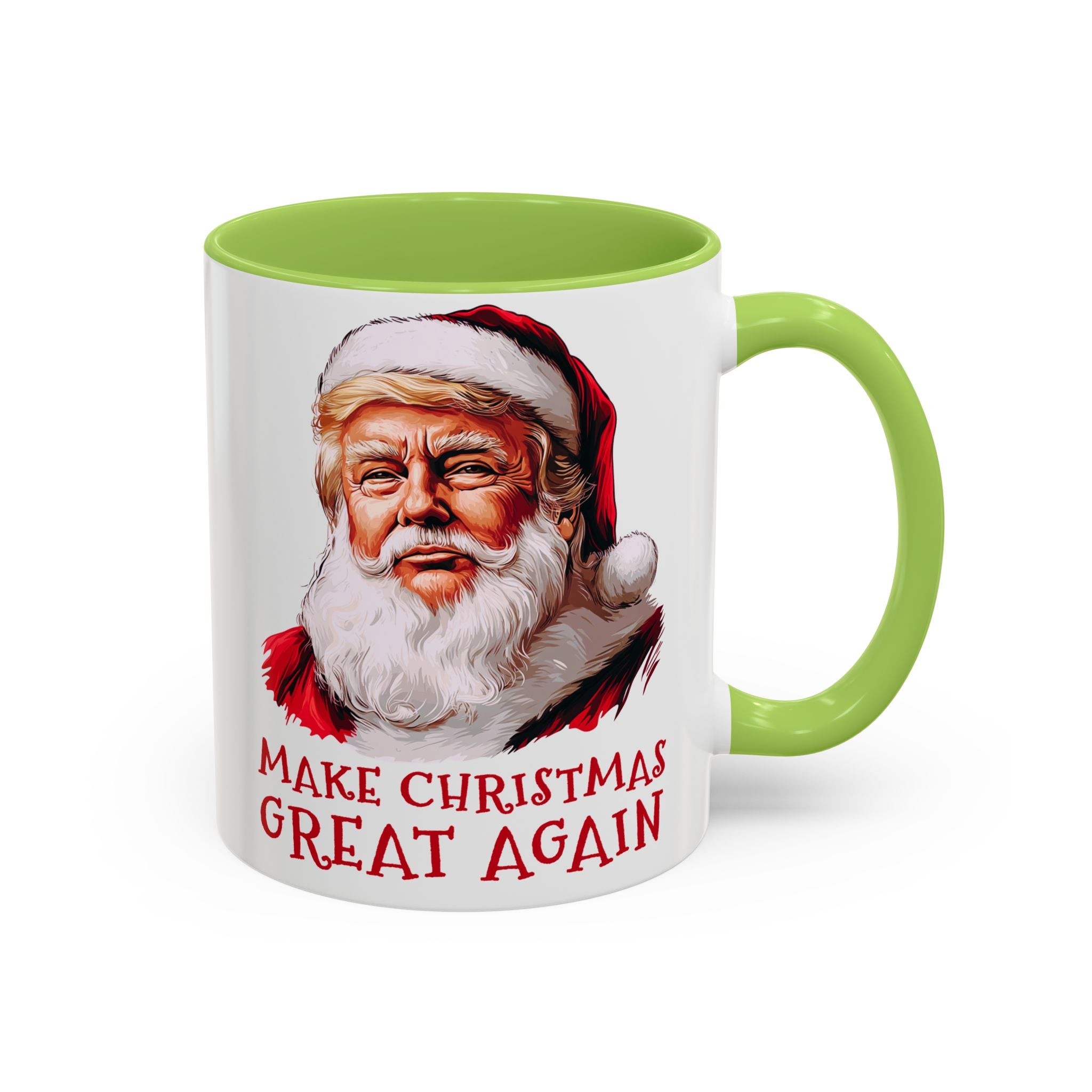 Santa Claus Trump Portrait Mug | Make Christmas Great Again, Holiday Coffee Mug