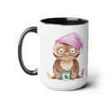 Just Pour The Coffee - Two-Tone Coffee Mugs, 15oz