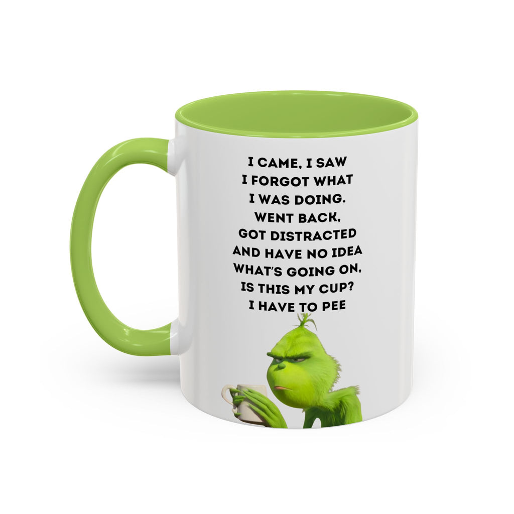 Grumpy Grinch Quote Accent Coffee Mug | Funny Holiday Coffee Cup