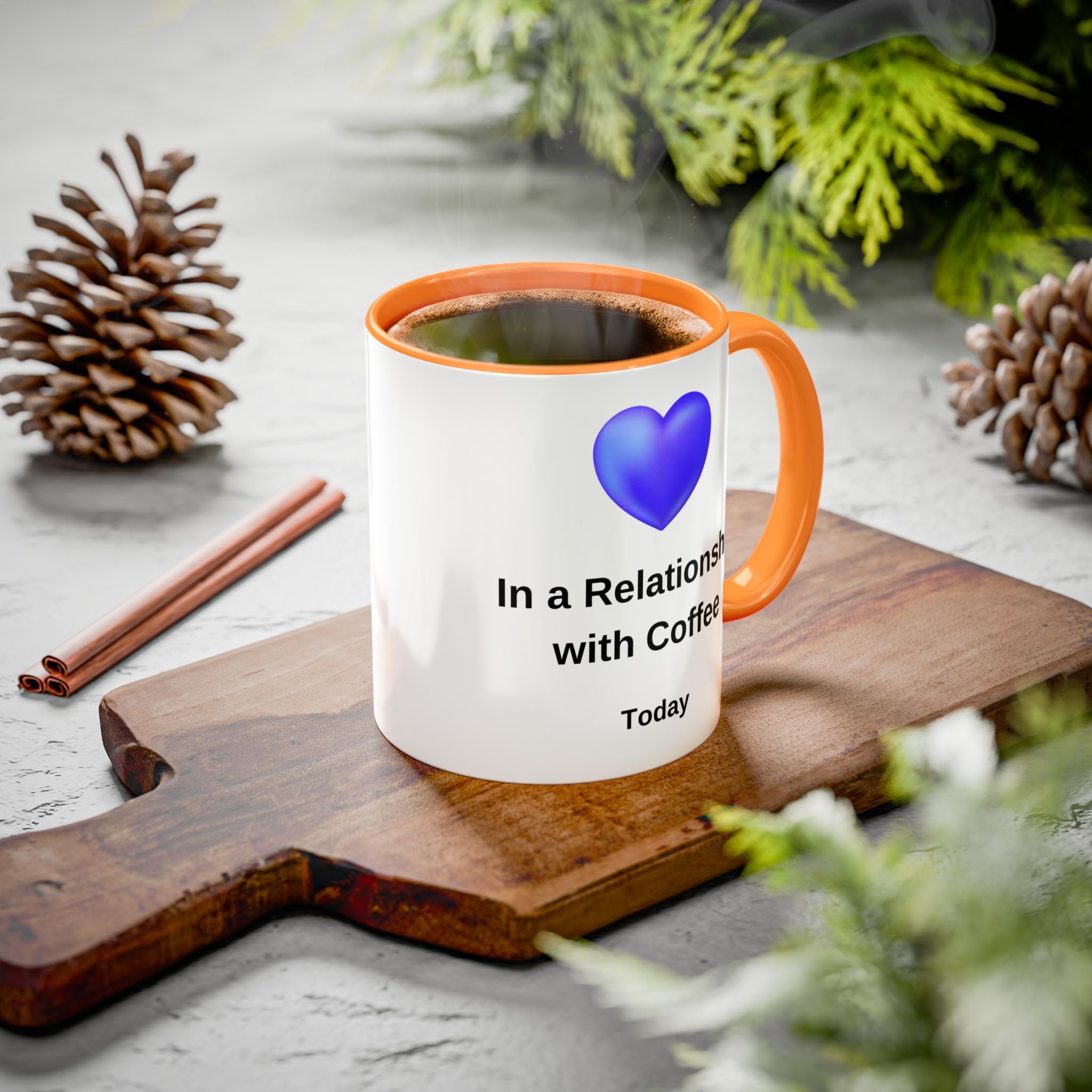 Coffee Lover Mug, Funny Coffee Cup Gift, Relationship with Coffee, Colorful Ceramic Mug, Coffee Addict Mug, Coffee Gift for Her, Coffee Mug