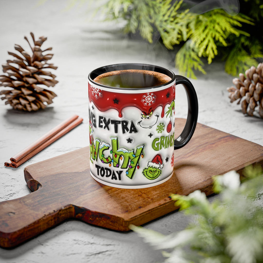 Grinch Holiday Mug - Feeling Extra Grinchy Today! Christmas Gift, Funny Coffee Cup, Holiday Decor, Winter Warmth