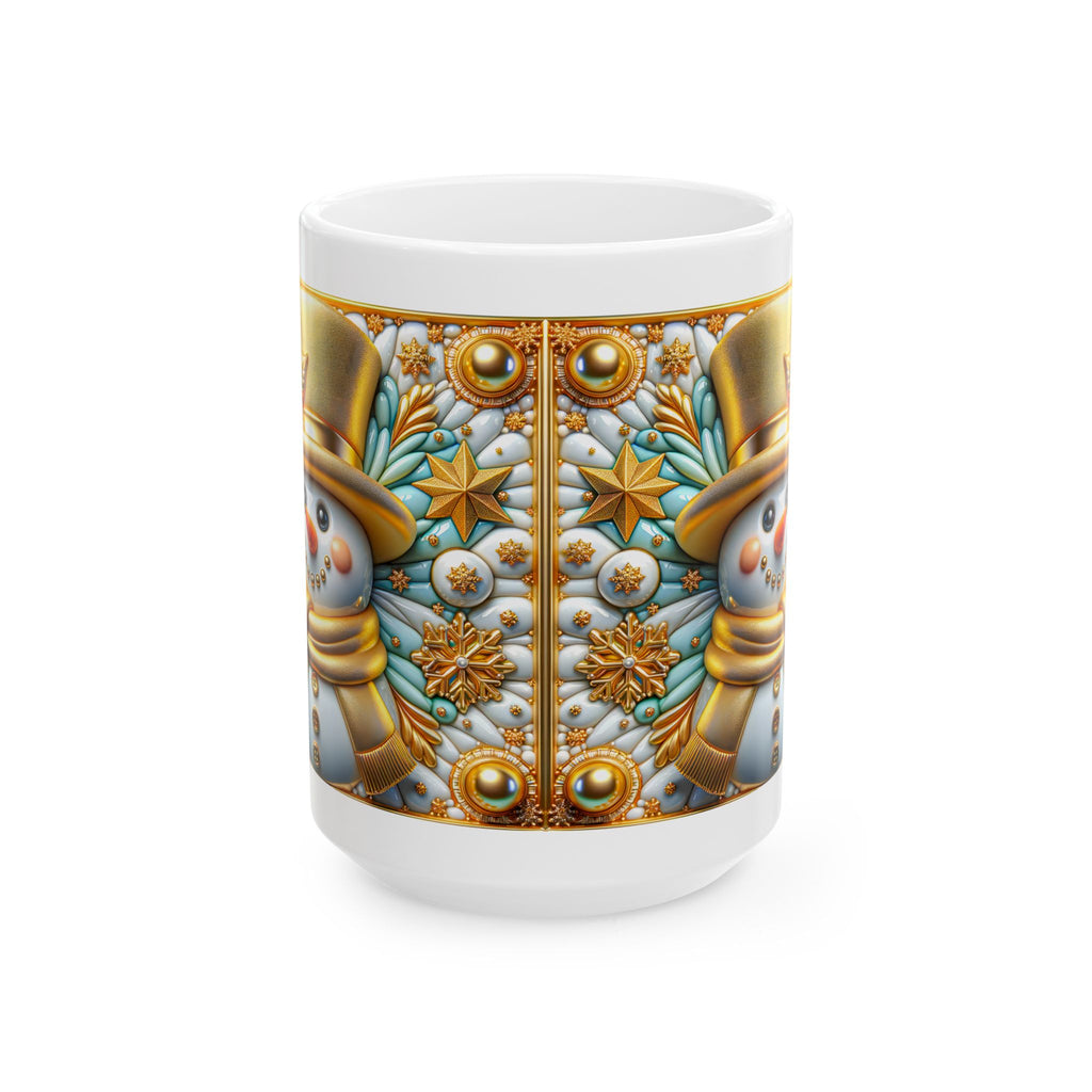 Festive Snowman Ceramic Mug - Perfect for Holiday Gifting, Winter Celebrations, Cozy Home Decor, Christmas Kitchenware, Seasonal Drinkware
