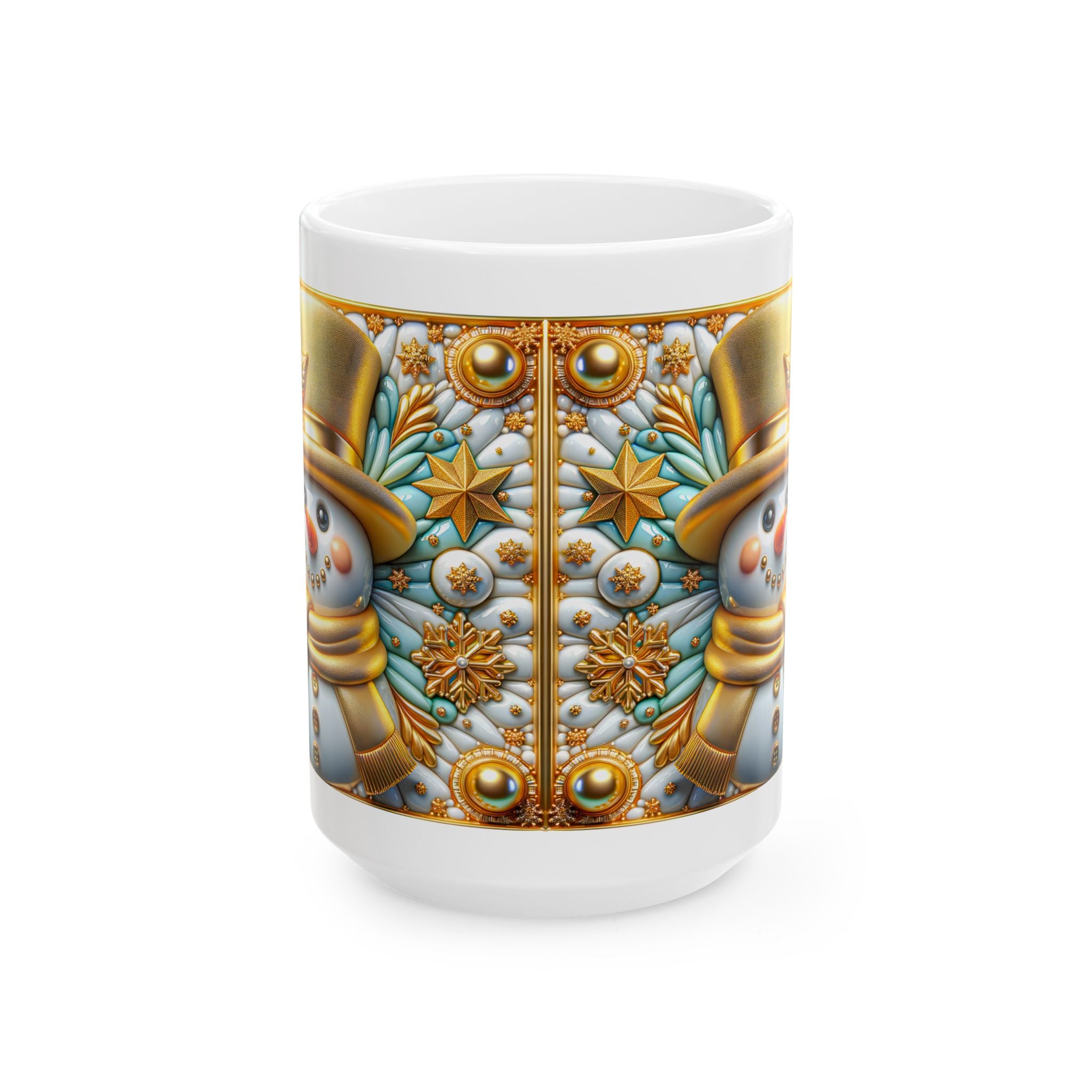 Festive Snowman Ceramic Mug - Perfect for Holiday Gifting, Winter Celebrations, Cozy Home Decor, Christmas Kitchenware, Seasonal Drinkware