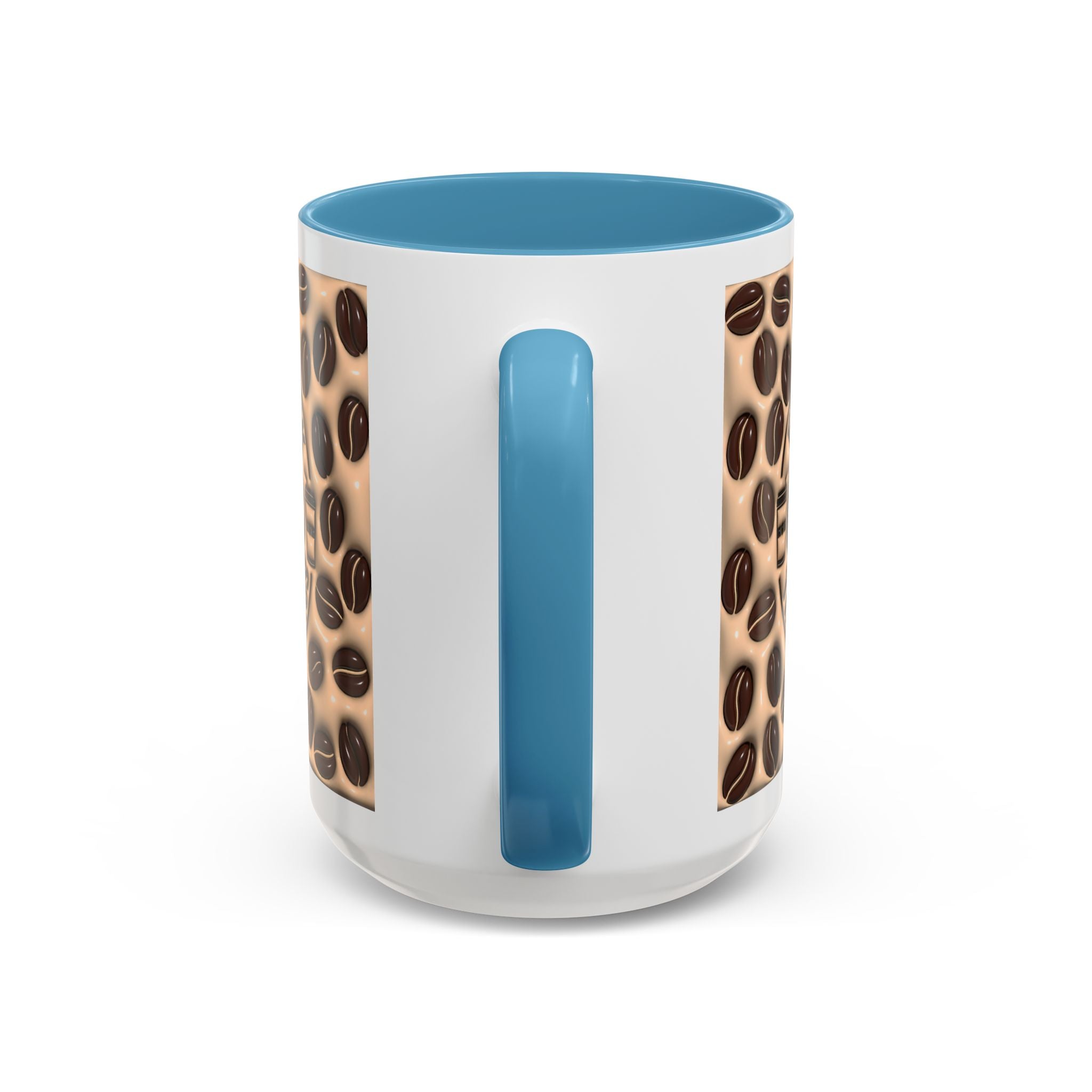 Coffee Beans Pattern First I Drink Coffee Mug | Accent 11oz 15oz