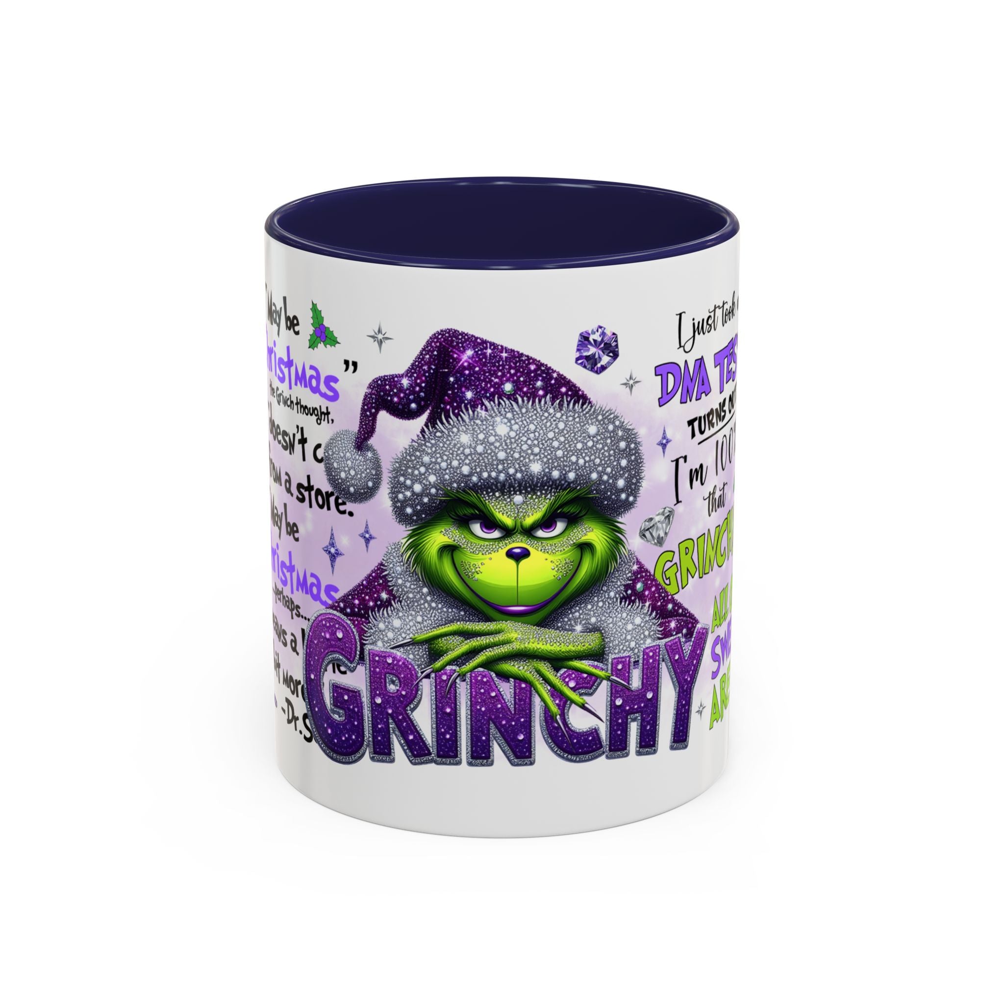 Grinchy Accent Coffee Mug - Fun Holiday Gift, Christmas Decor, Grinch Fan Merchandise, Unique Coffee Cup, Holiday Humor