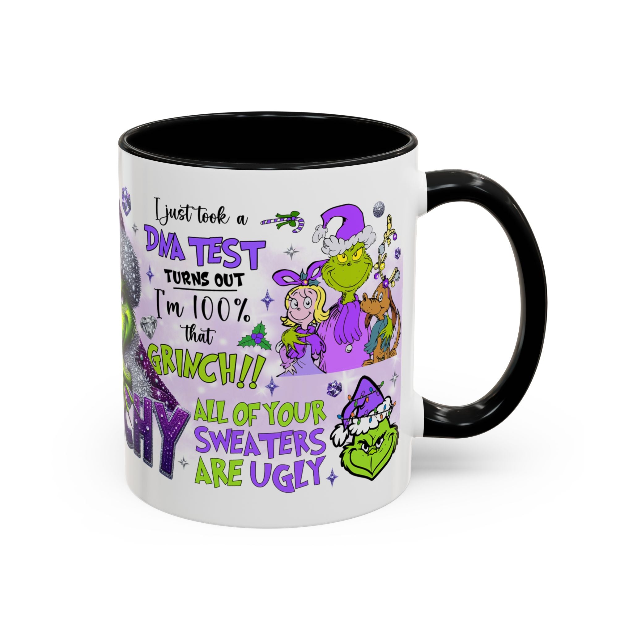 Grinchy Accent Coffee Mug - Fun Holiday Gift, Christmas Decor, Grinch Fan Merchandise, Unique Coffee Cup, Holiday Humor