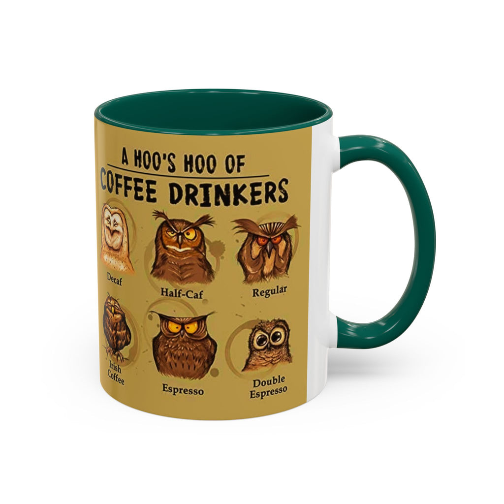 Coffee Owl Mug — "A Hoo's Hoo of Coffee Drinkers" 11oz/15oz