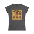 Coffee Drinkers Owl Chart Womans T-Shirt | Cute Coffee Owl Illustration