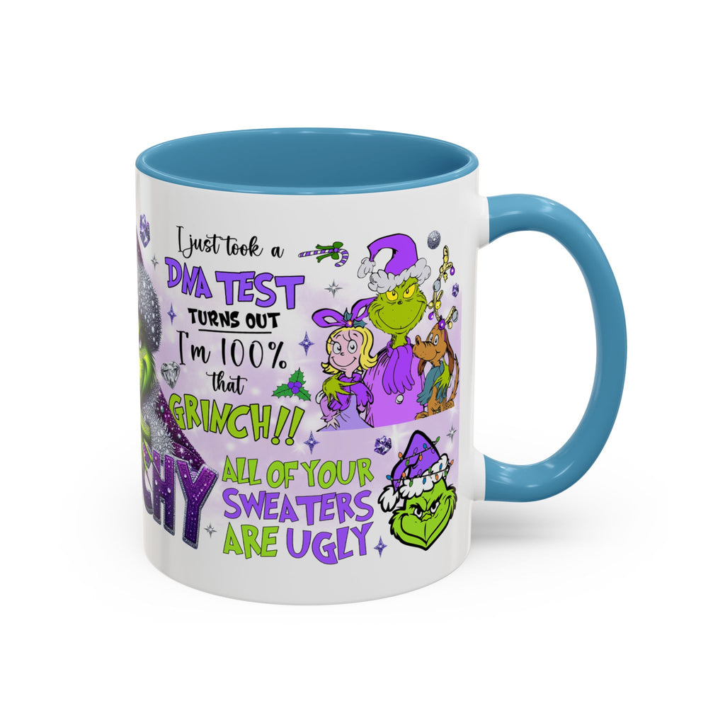 Grinchy Accent Coffee Mug - Fun Holiday Gift, Christmas Decor, Grinch Fan Merchandise, Unique Coffee Cup, Holiday Humor