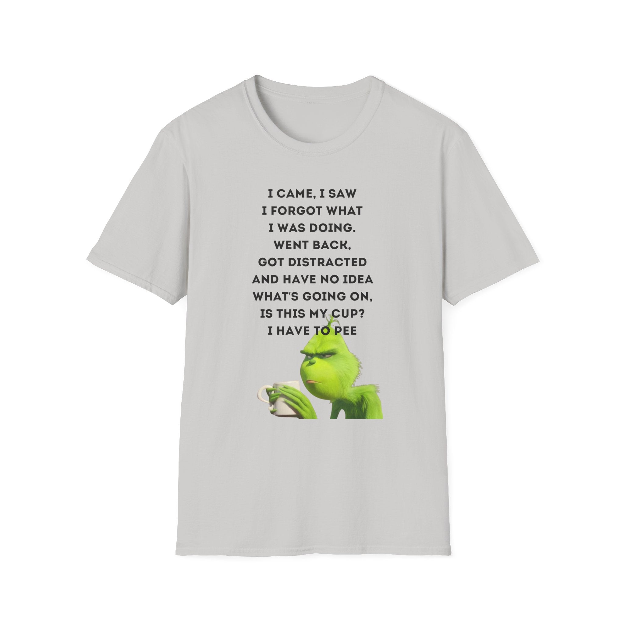 Grinch Inspired Softstyle Tee: I Came, I Saw, Funny T-Shirt for Fans, Gift for Birthdays, Casual Wear, Kermit Merchandise