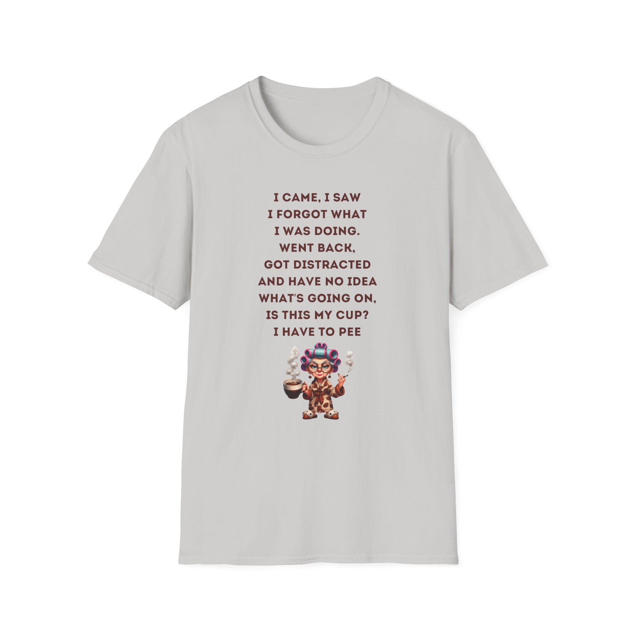 Funny Coffee Memory Poem T-Shirt | Cute Character Holding Coffee