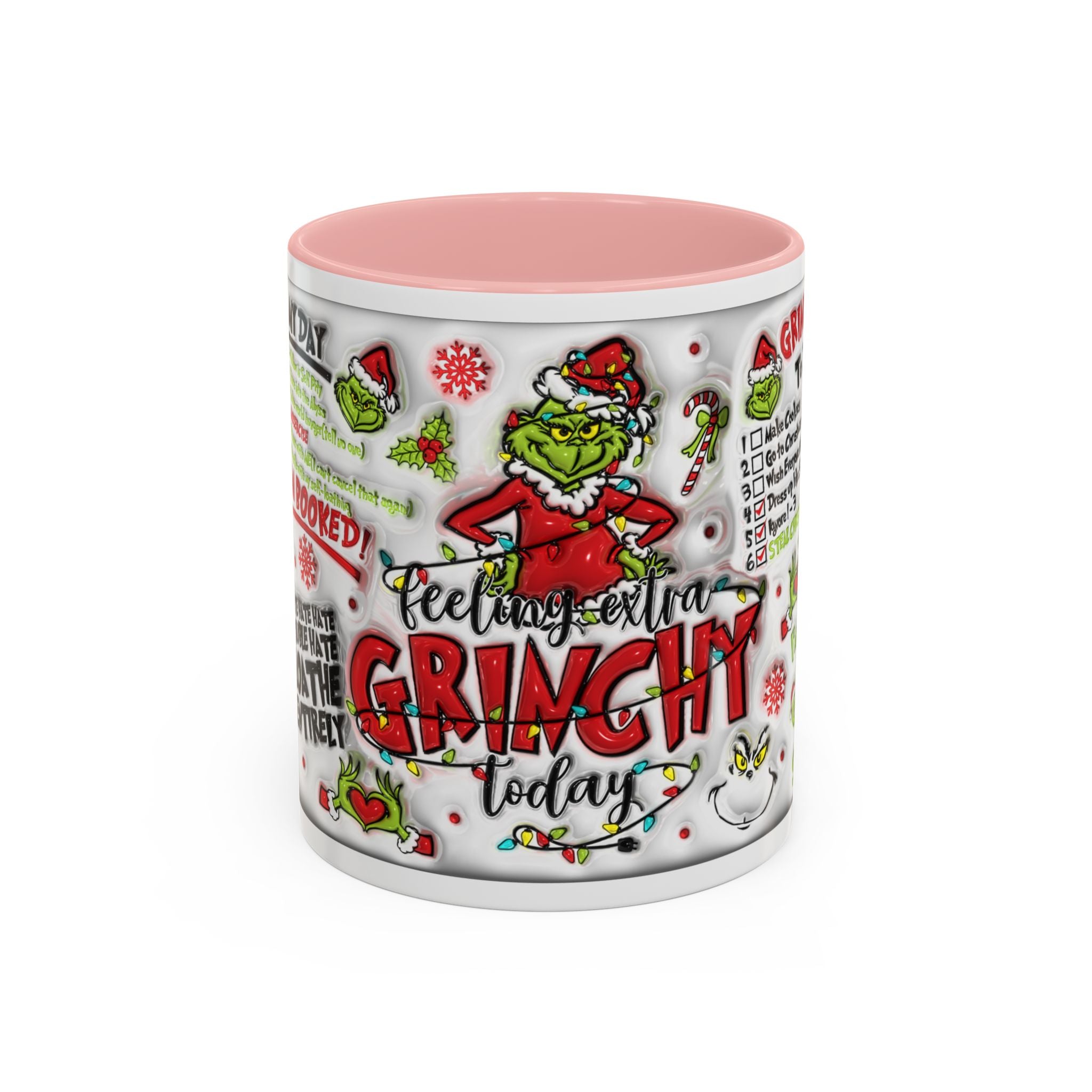 Grinchy Holiday Coffee Mug — "Feeling Extra Grinchy Today" Accent Mug (11/15oz)