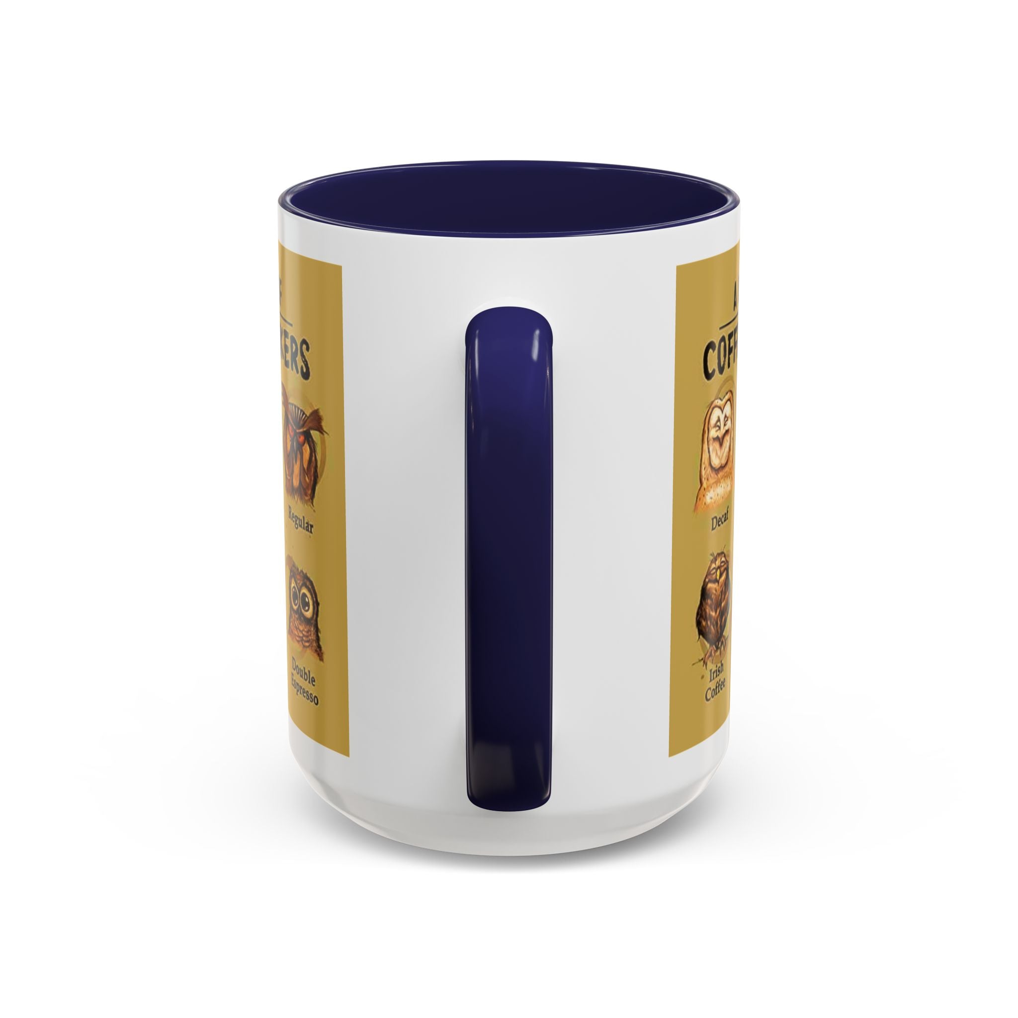 Coffee Mug — “A Hoo’s Hoo of Coffee Drinkers” Owl Coffee Chart Accent Mug