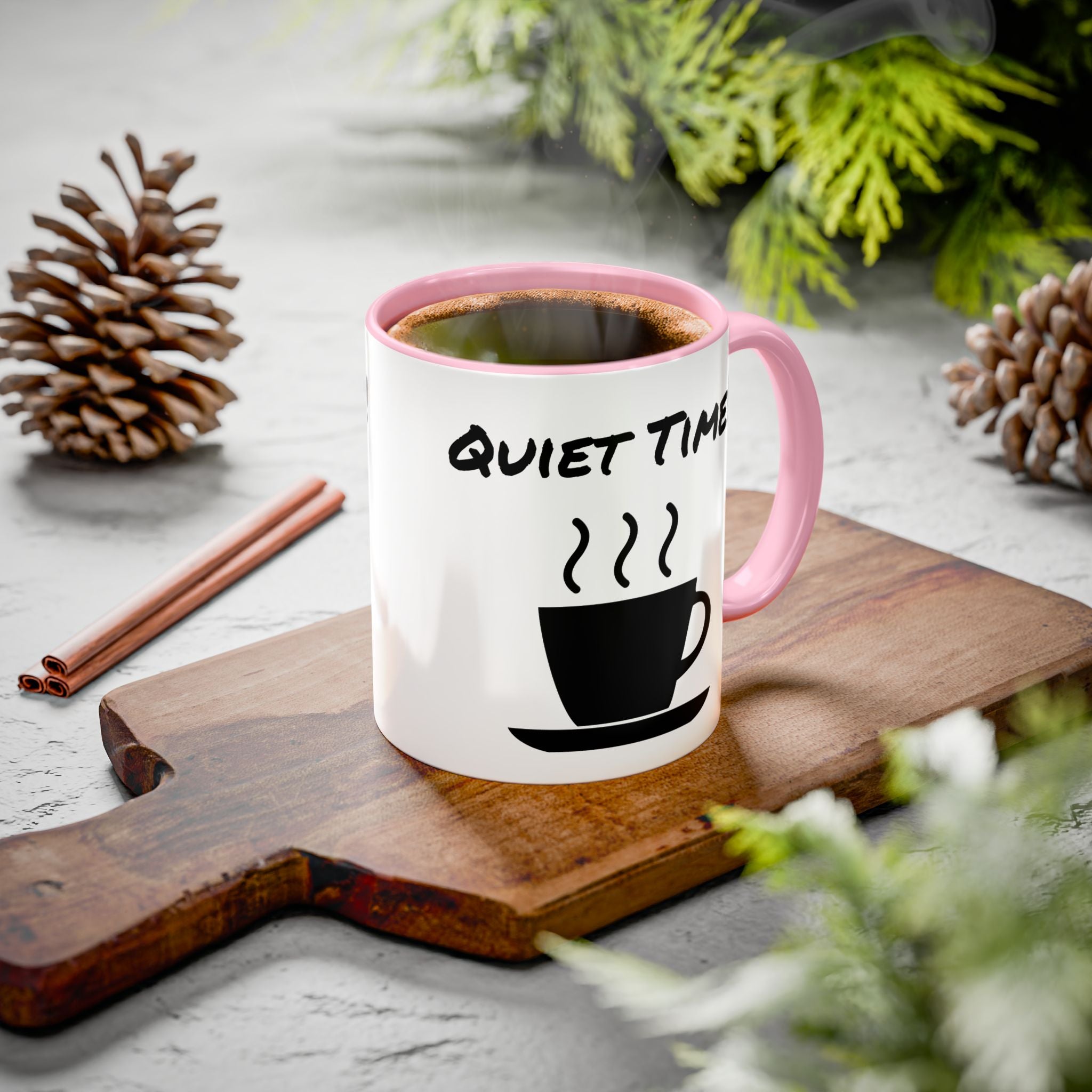Quiet Time Coffee Mug — Black Accent 11oz/15oz