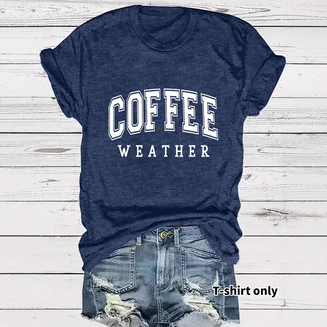 Short sleeved COFFEE pattern