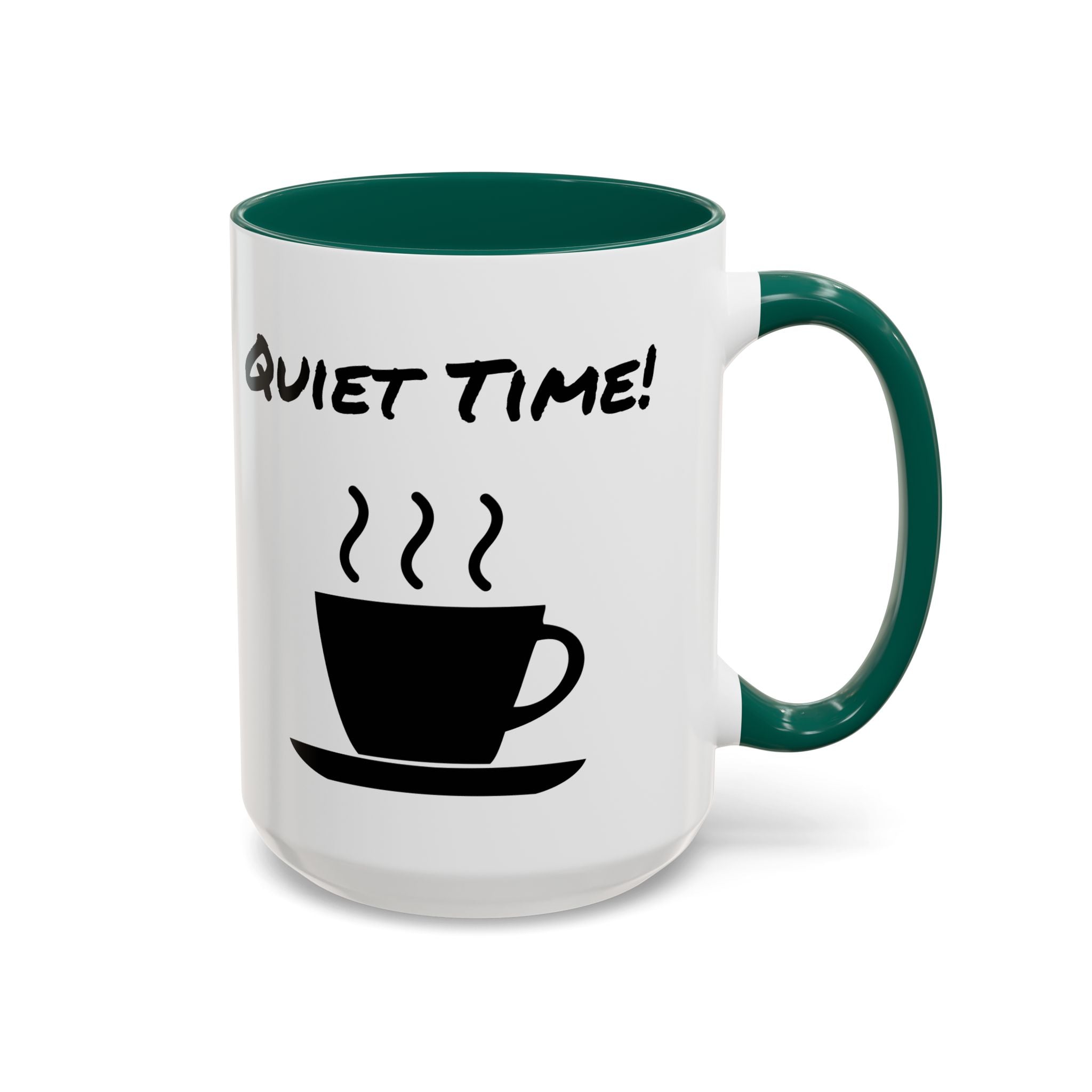 Quiet Time Coffee Mug — Black Accent 11oz/15oz