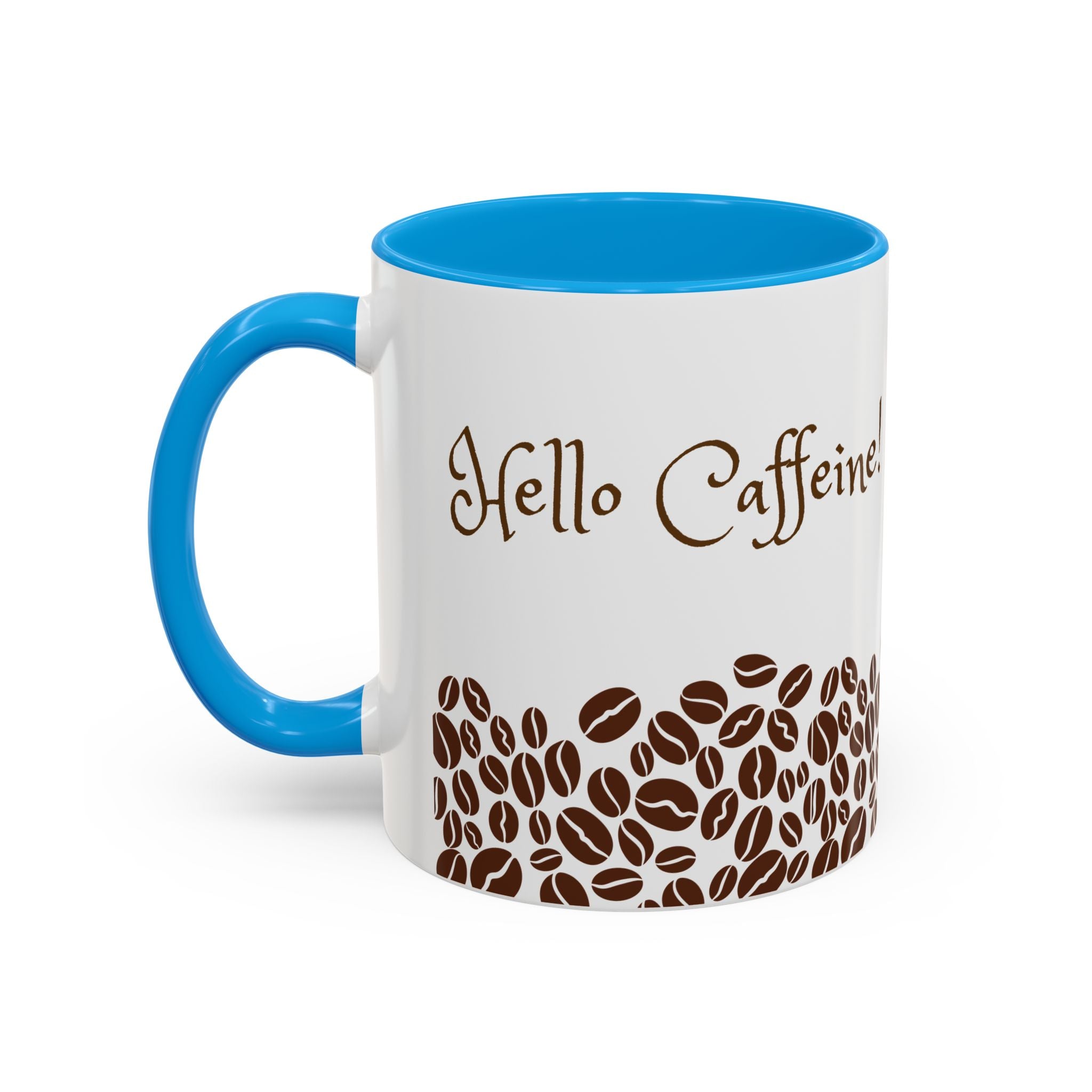 Hello Caffeine! Coffee Bean Ceramic Mug (11oz & 15oz)