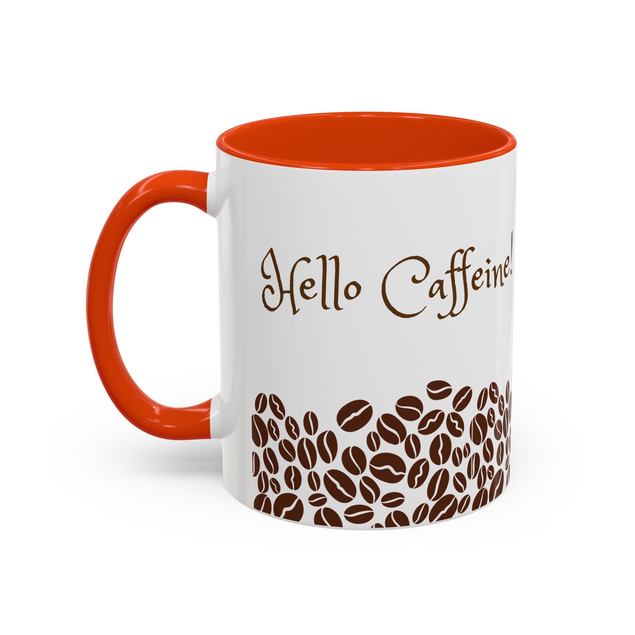Hello Caffeine! Coffee Bean Ceramic Mug (11oz & 15oz)