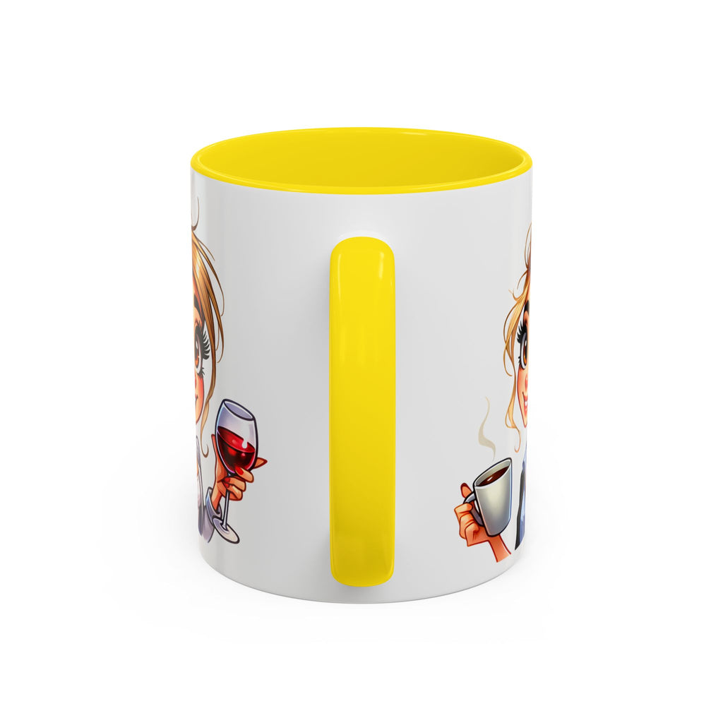 My Day Starts With Coffee and Ends With Wine Mug | Accent Coffee Mug