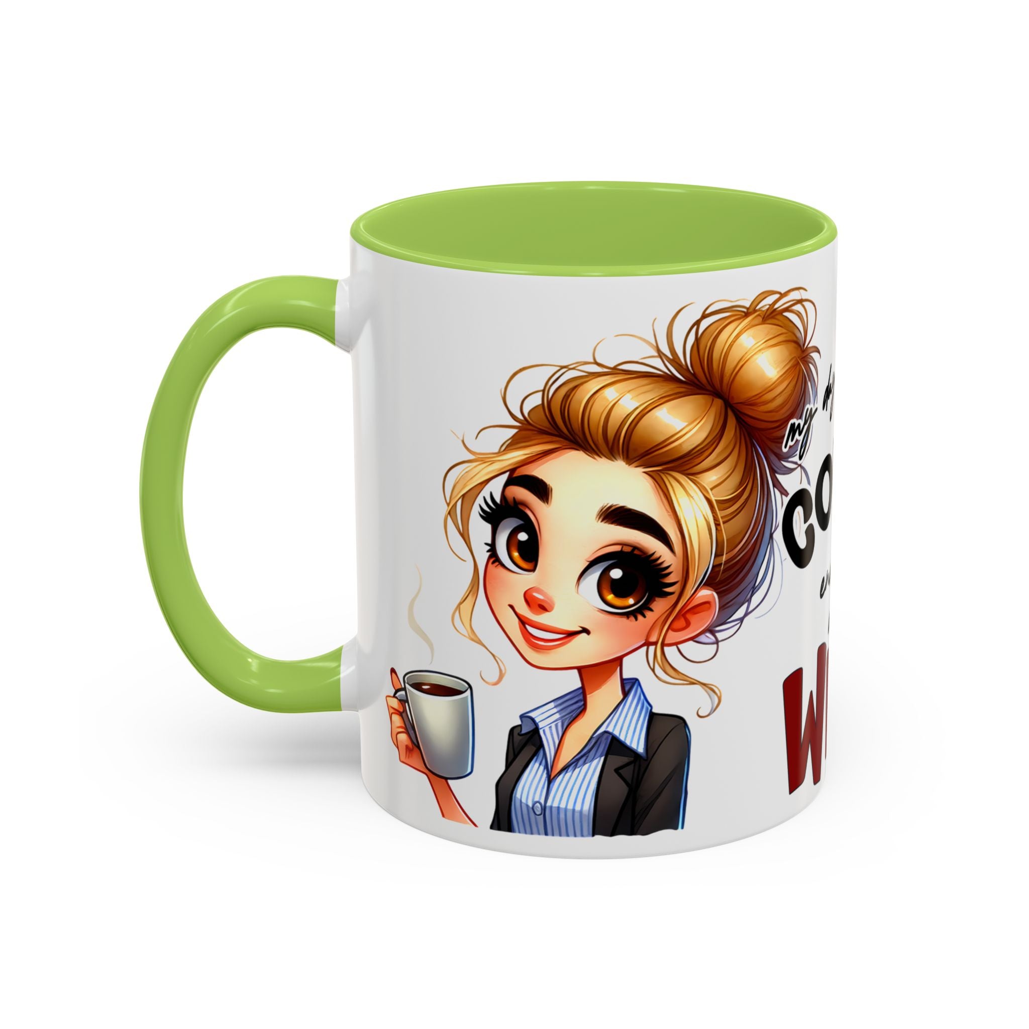 My Day Starts With Coffee and Ends With Wine Mug | Accent Coffee Mug