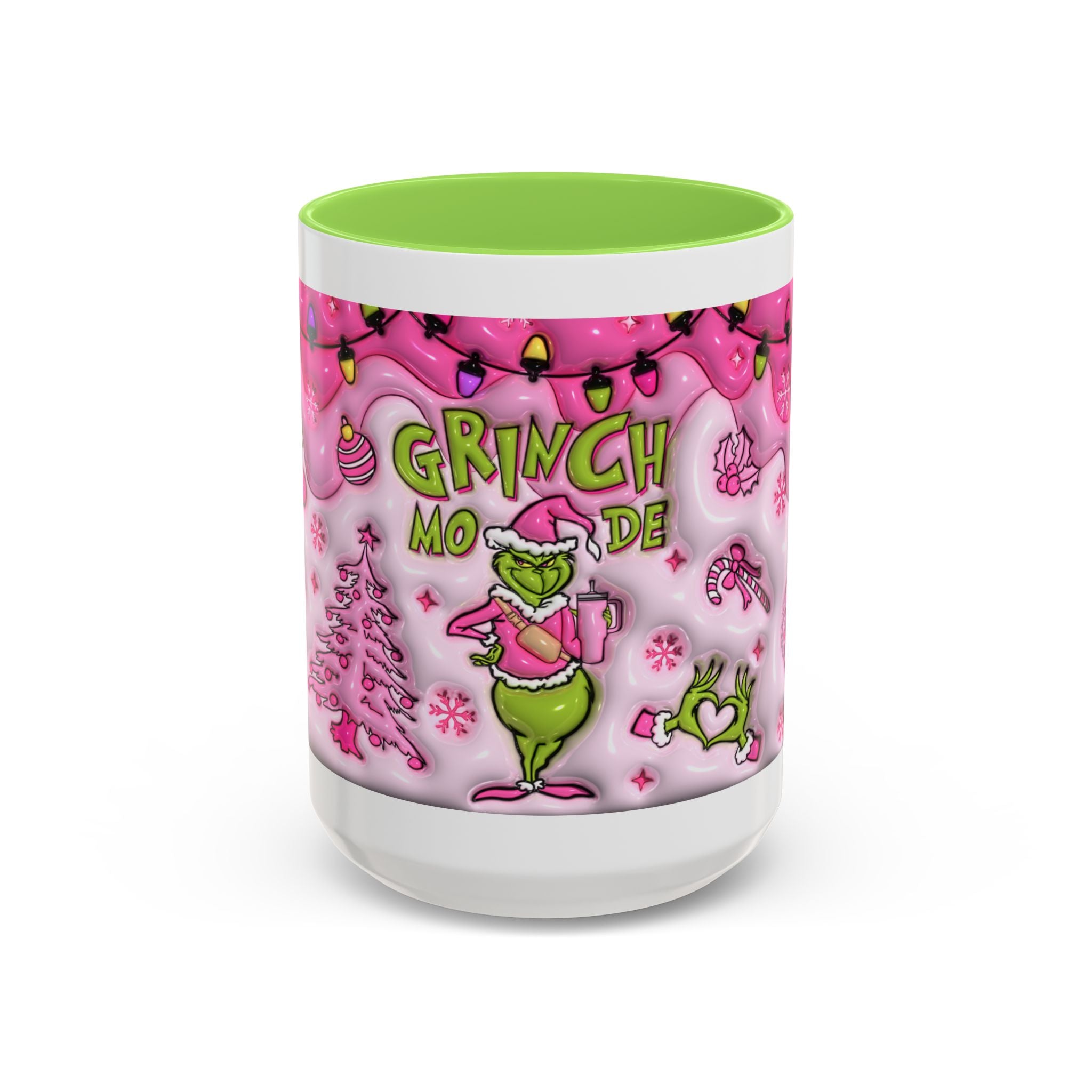 Colorful Grinch Mug, Holiday Gift, Whimsical Drinkware, Festive Coffee Cup, Christmas Decor, Grinch Mode Mug