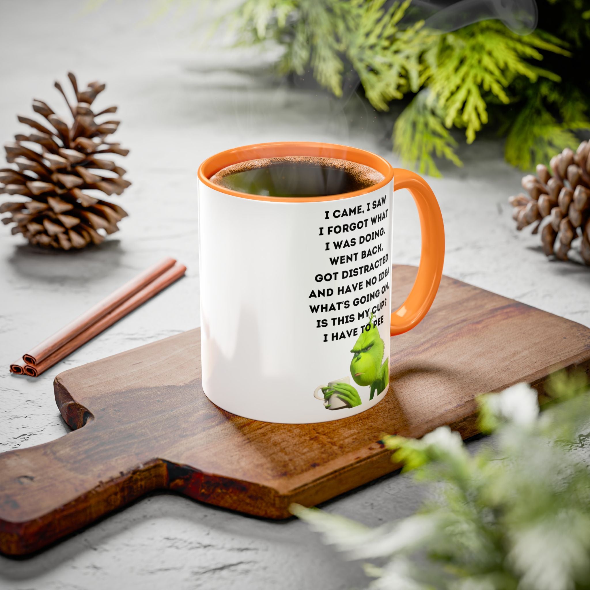 Colorful Grinch Coffee Mug, Fun Holiday Gift, Funny Tea Cup, Quirky Kitchen Decor, Grinch Fan Mug, Christmas Gift Idea
