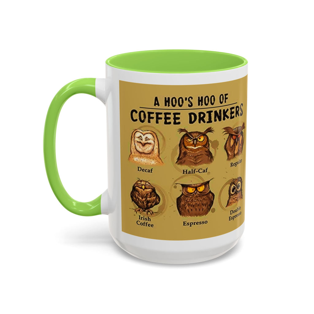 Coffee Owl Mug — "A Hoo's Hoo of Coffee Drinkers" 11oz/15oz