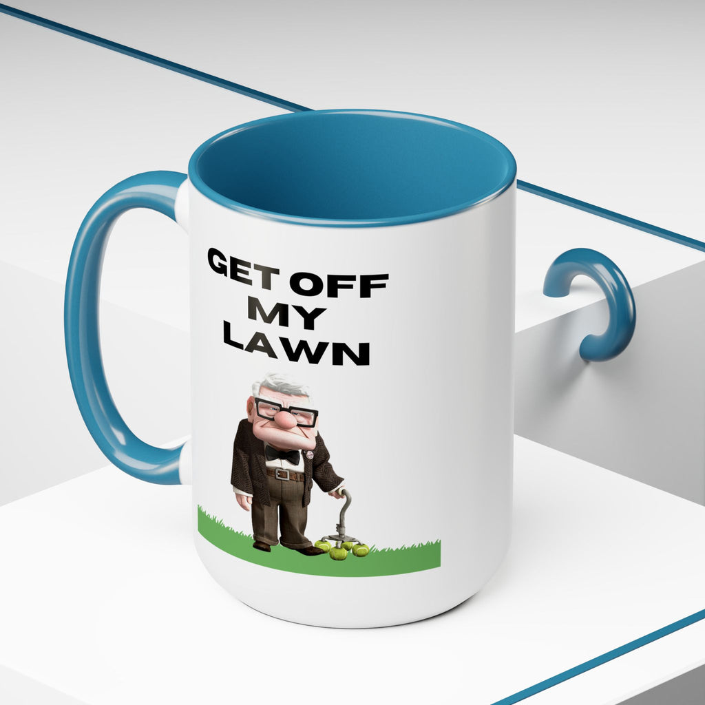 Get Off My Lawn Two-Tone Coffee Mugs, 15oz