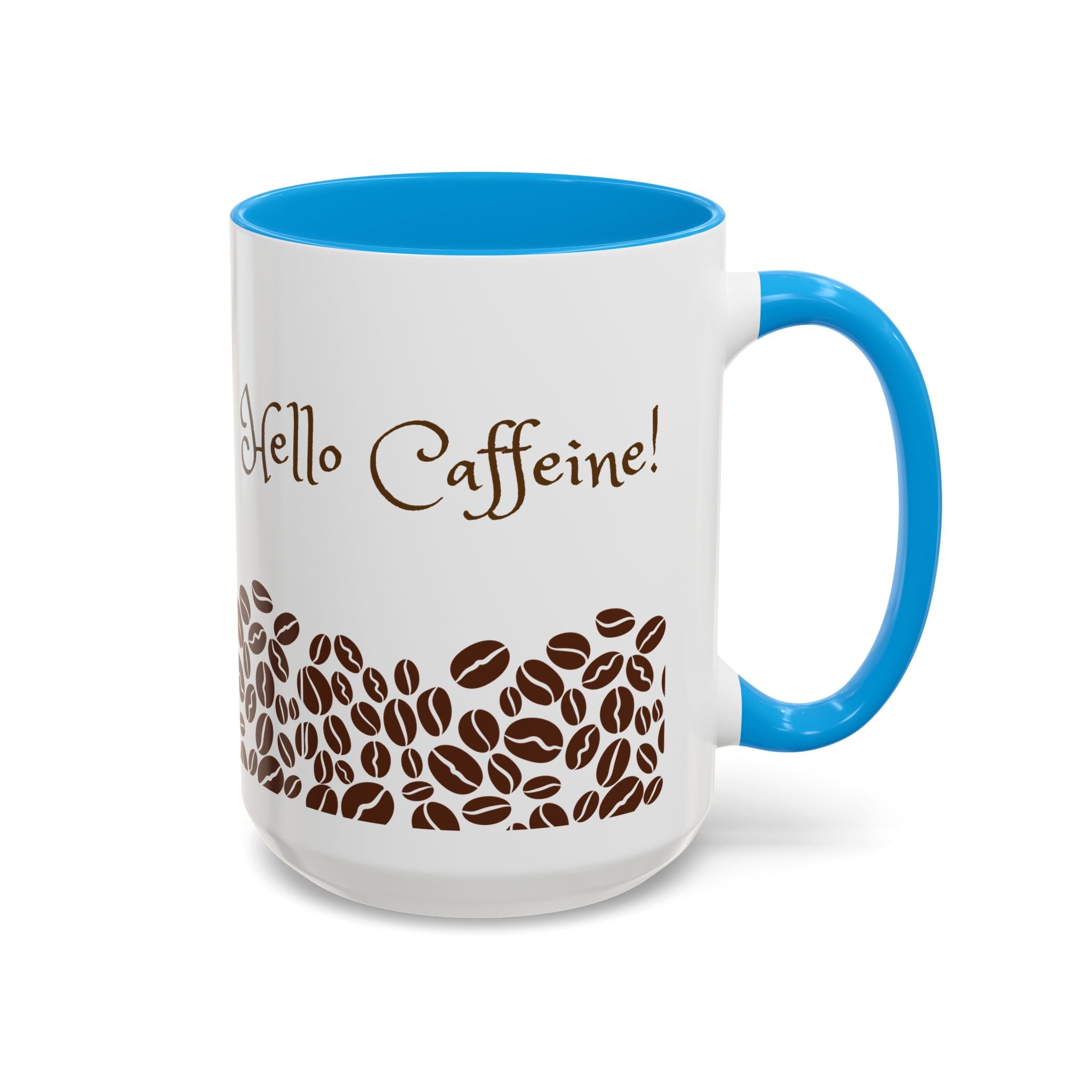 Hello Caffeine! Coffee Bean Ceramic Mug (11oz & 15oz)