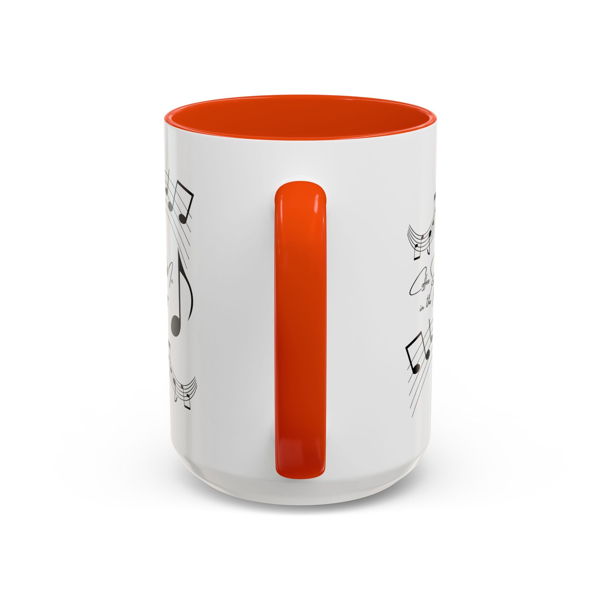 Music Notes Ceramic Mug — "She Sings to Me in the Morning" (11oz/15oz)
