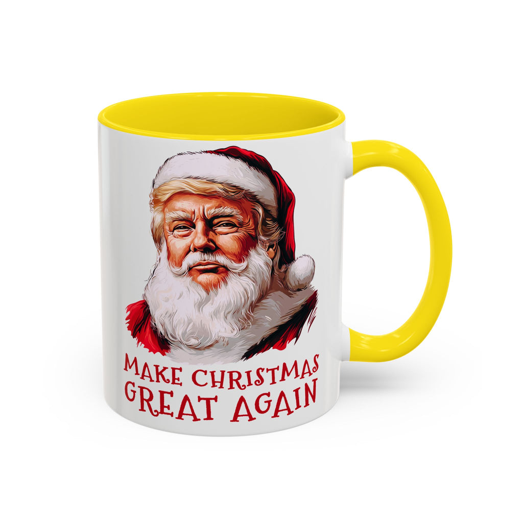 Santa Claus Trump Portrait Mug | Make Christmas Great Again, Holiday Coffee Mug