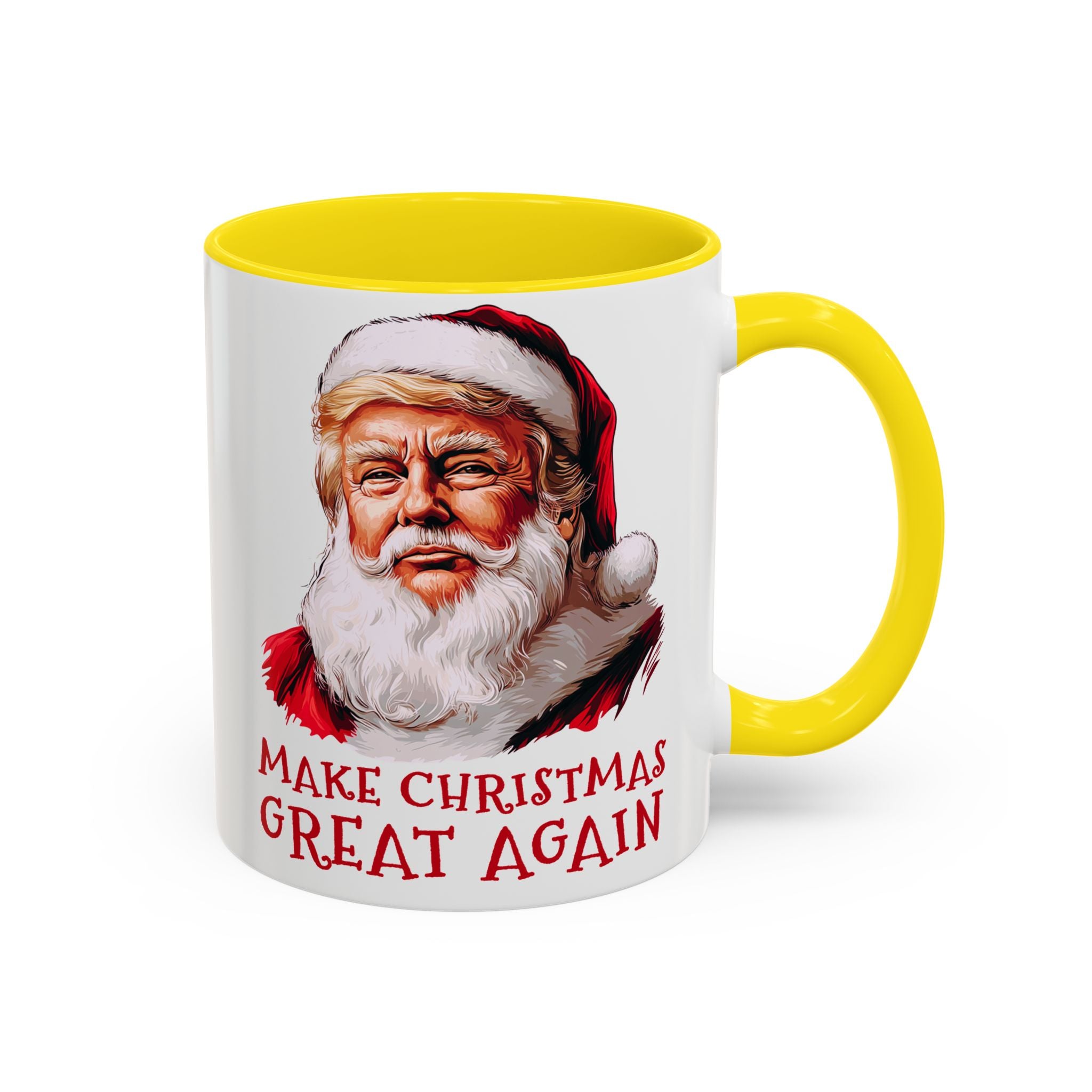 Santa Claus Trump Portrait Mug | Make Christmas Great Again, Holiday Coffee Mug