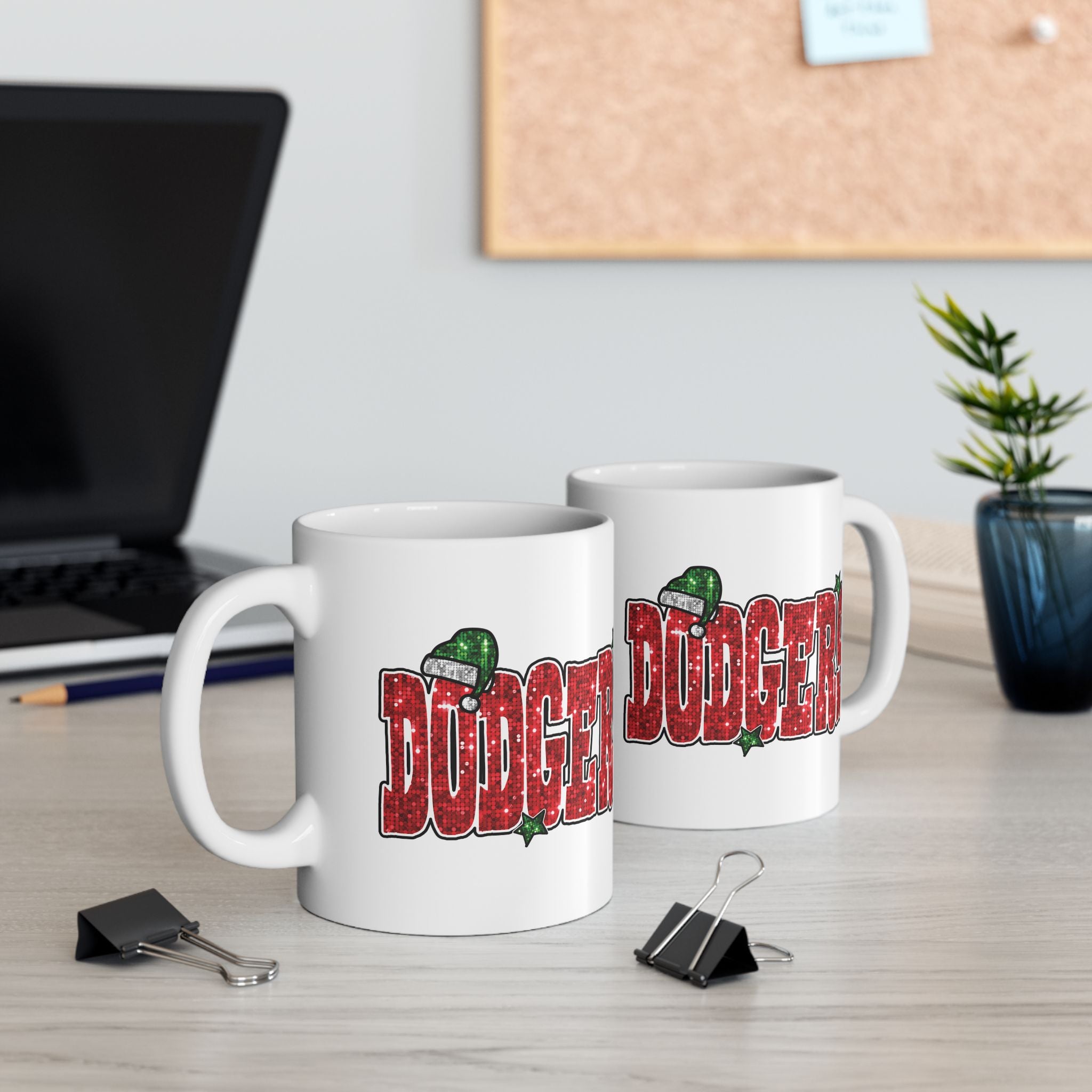 Doyers Festive Holiday Mug - Perfect for Christmas Cheer, Gift for Coffee Lovers, Cute Seasonal Drinkware, LA Dodgers, Holiday Decor
