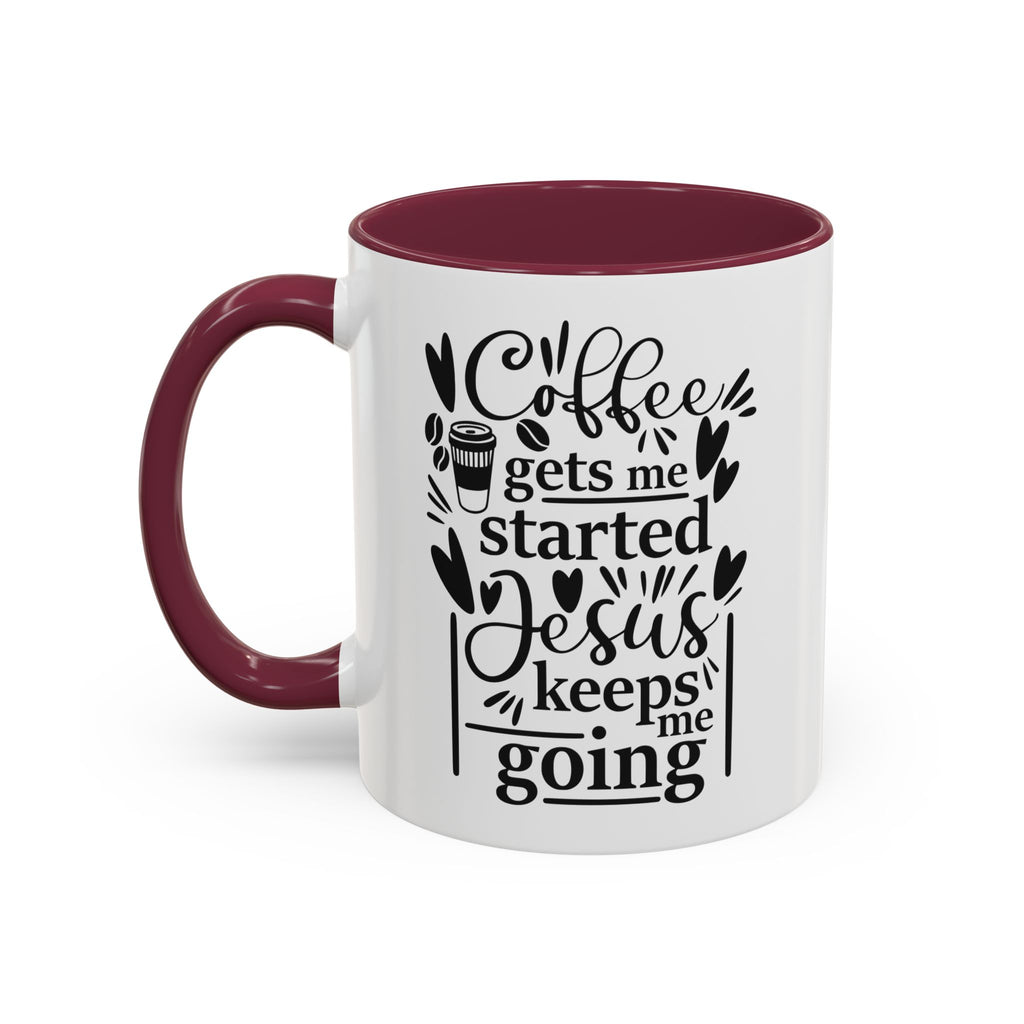 Faithful Morning Mug, Christian Coffee Cup, Religious Tea Mug, Jesus and Coffee Drinkware, Colorful Ceramic Mug
