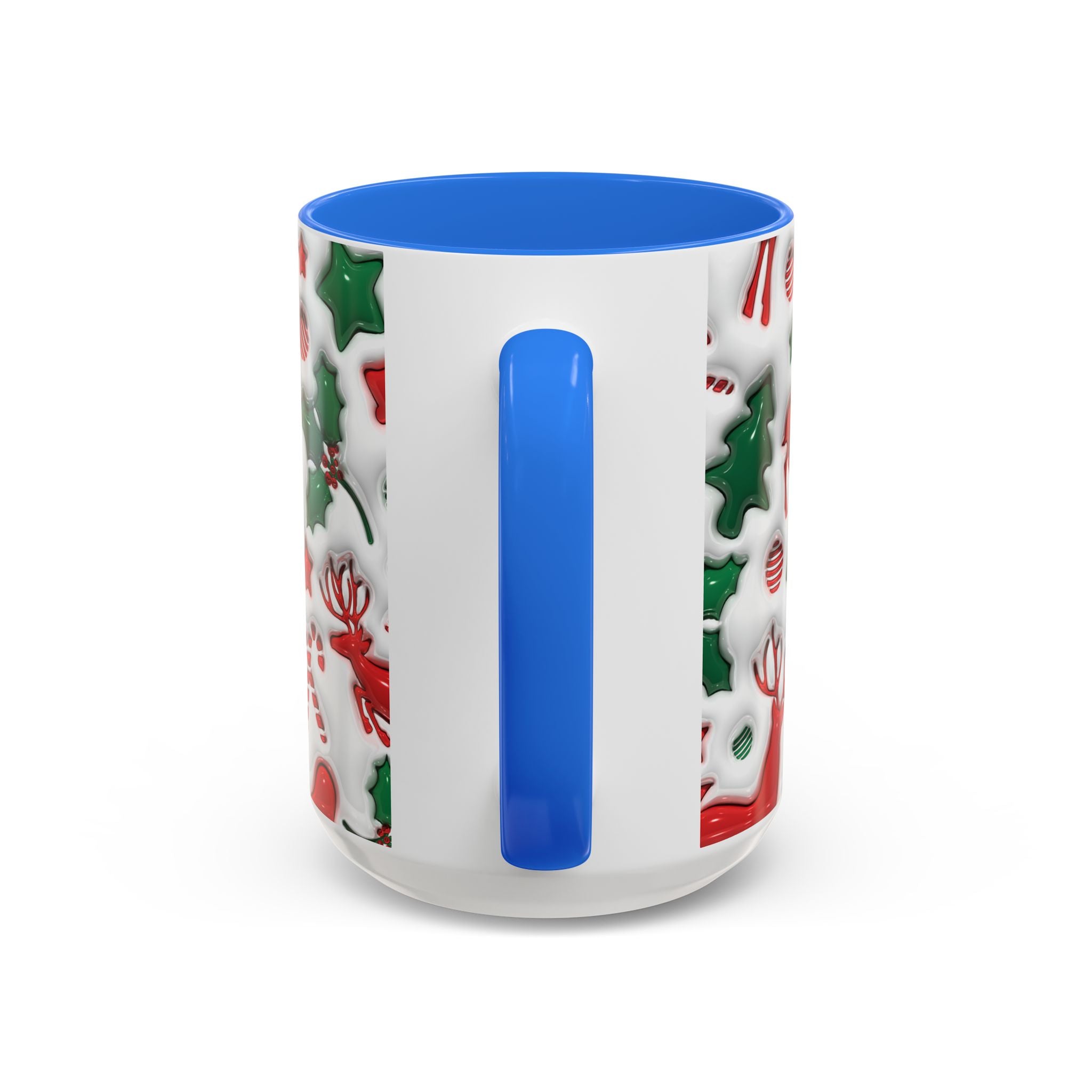 Festive Holiday Mugs, Christmas Coffee Cups, Colorful Reindeer and Candy Cane Design, Cozy Winter Drinkware, Perfect Gift for Holidays