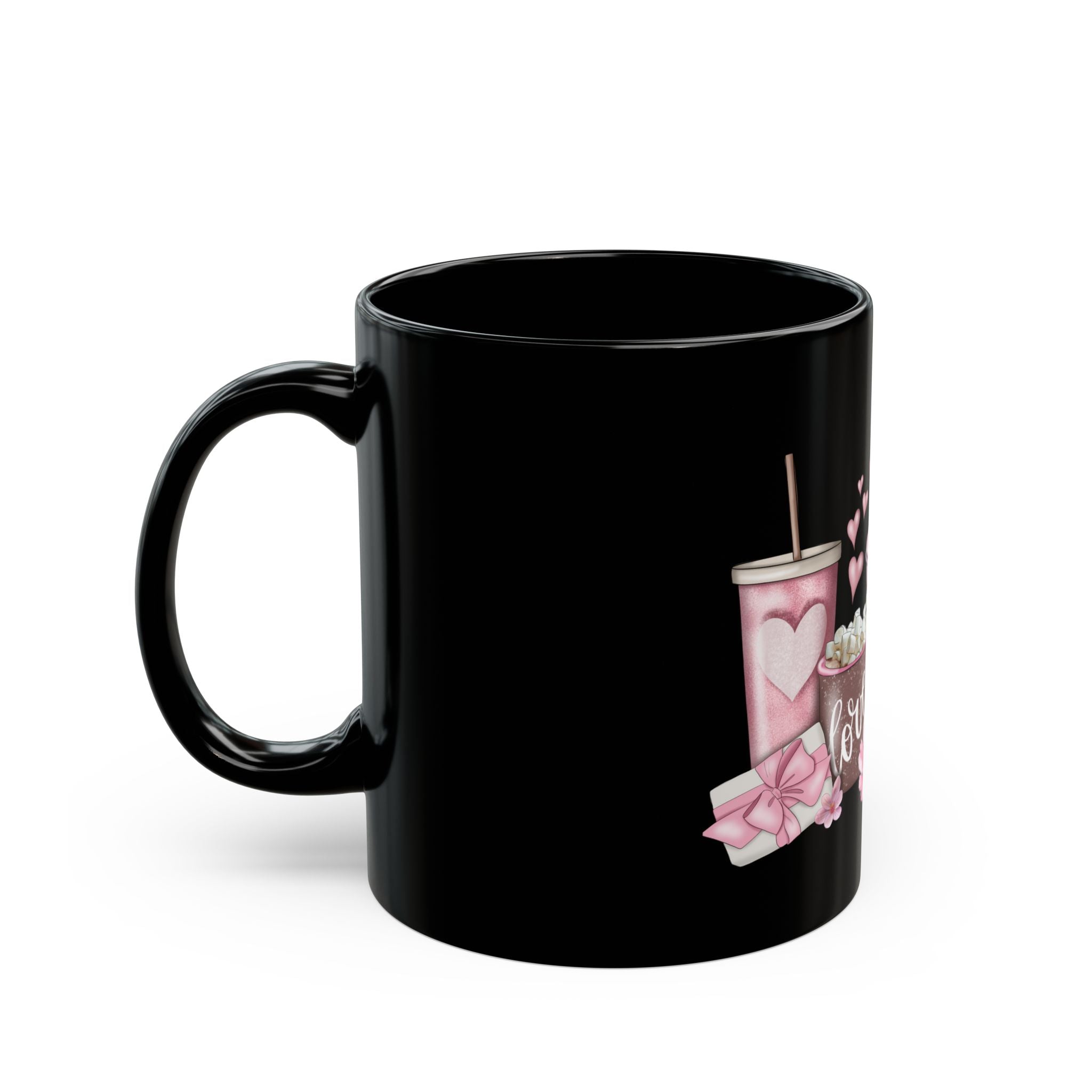 Love Coffee Black Coffee Mug, 15oz #Coffee #HotCoffee HotCoffeeClothing.com #ValentinesDay