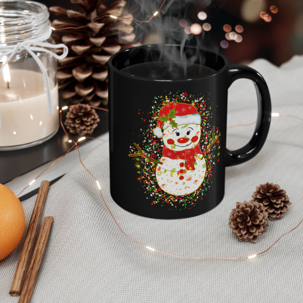 Festive Snowman Mug - Holiday Coffee Cup, Christmas Gift, Snowman Decor, Winter Mug, Hot Cocoa Mug
