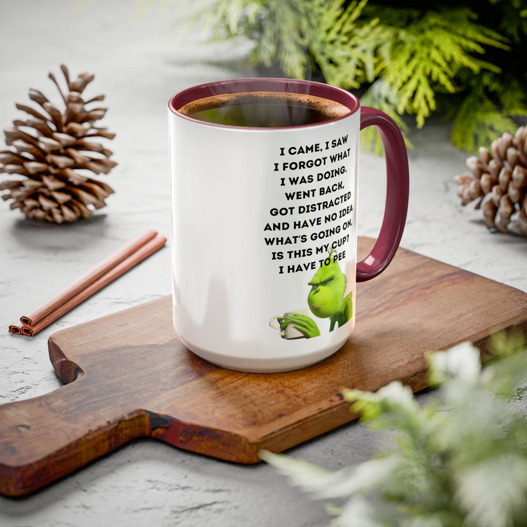Colorful Grinch Coffee Mug, Fun Holiday Gift, Funny Tea Cup, Quirky Kitchen Decor, Grinch Fan Mug, Christmas Gift Idea