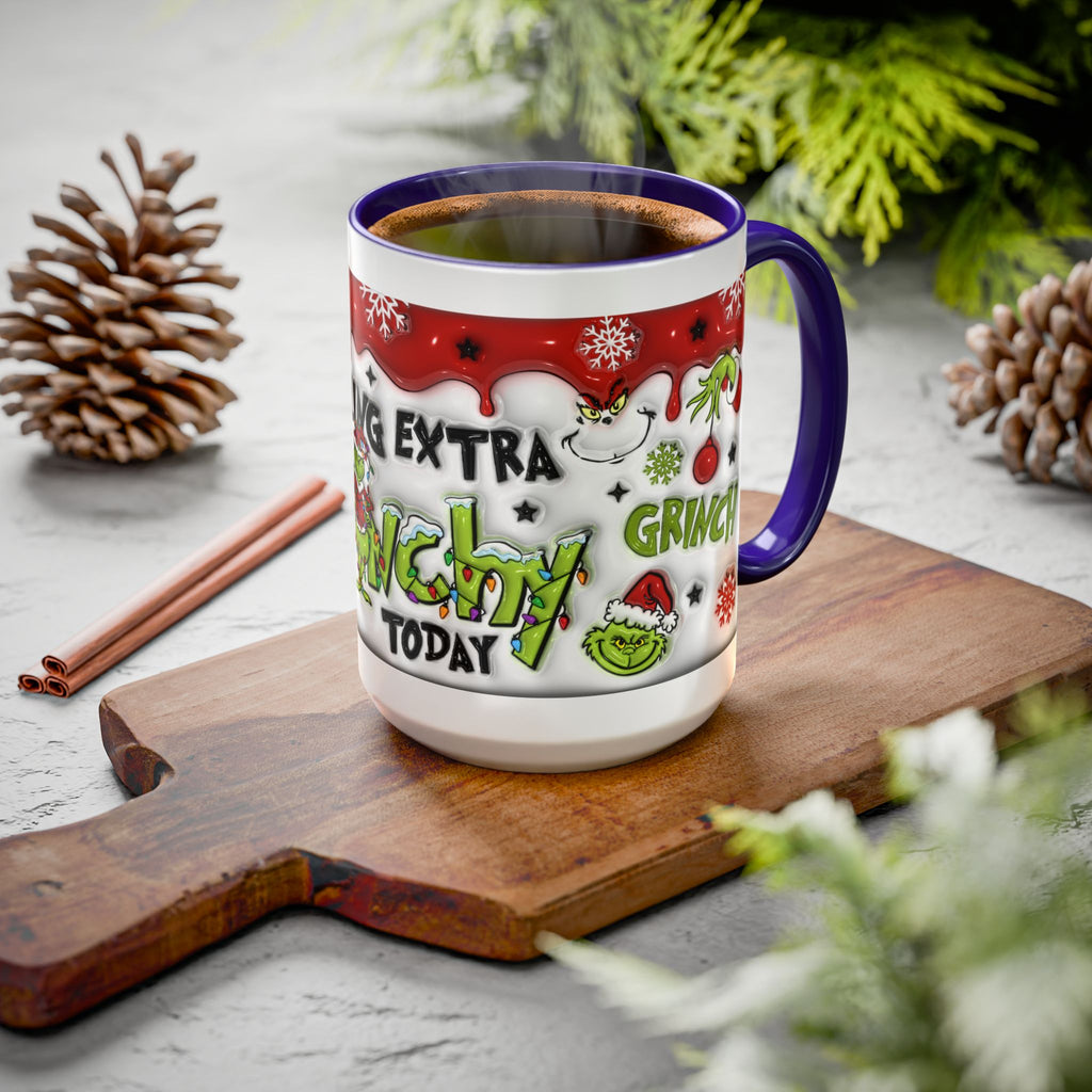 Grinch Holiday Mug - Feeling Extra Grinchy Today! Christmas Gift, Funny Coffee Cup, Holiday Decor, Winter Warmth